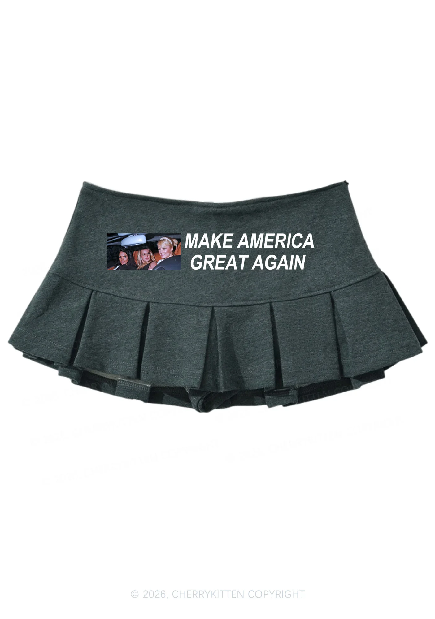 Make America Great Again Y2K Mini Pleated Skirts Cherrykitten - Image 5