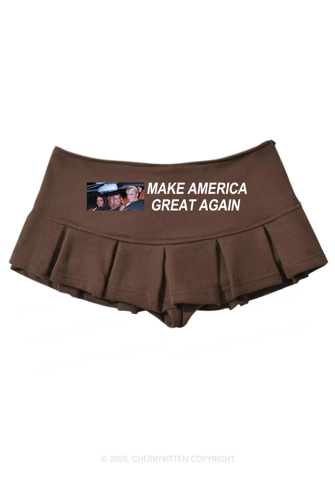 Make America Great Again Y2K Mini Pleated Skirts Cherrykitten - Image 6