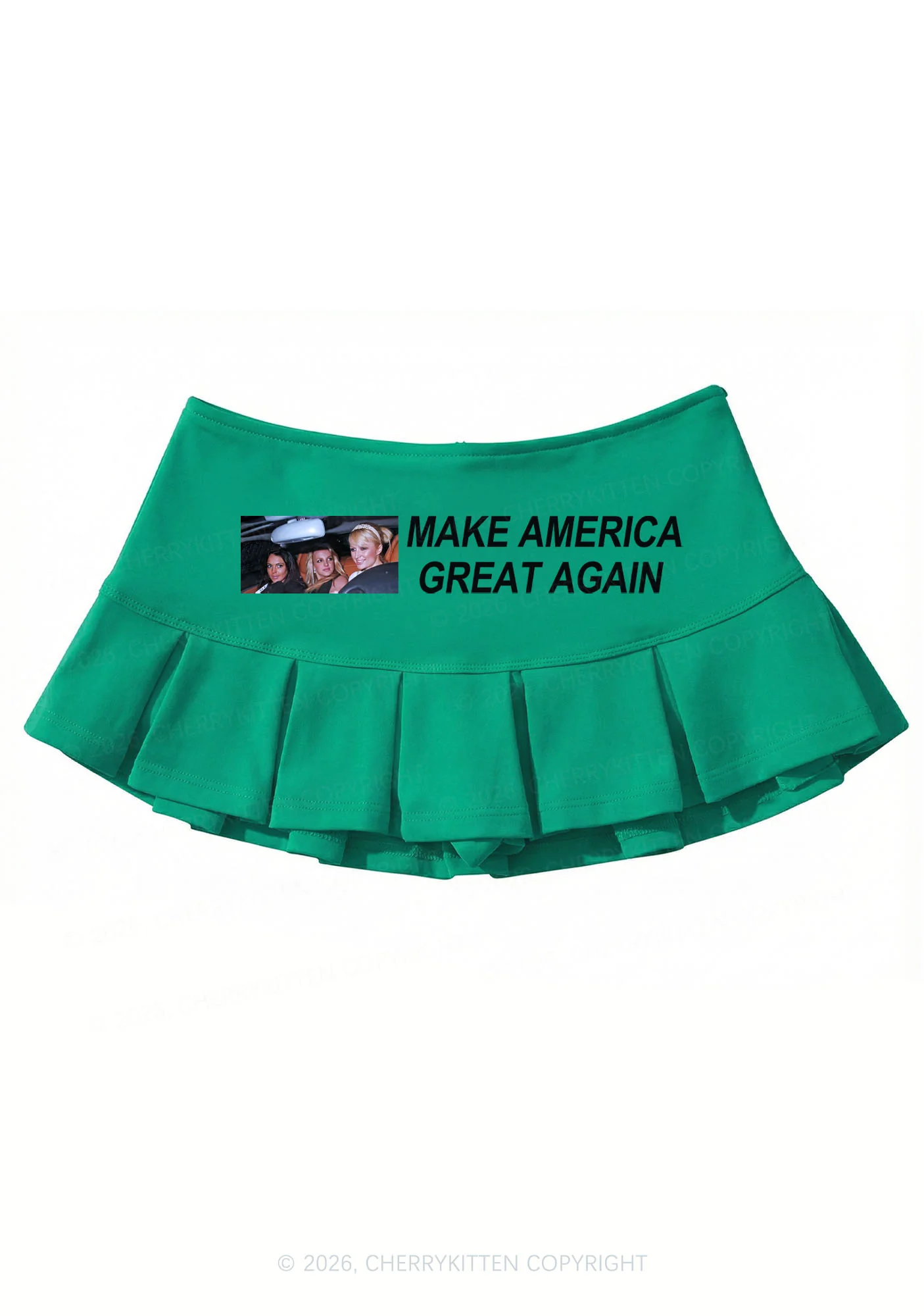 Make America Great Again Y2K Mini Pleated Skirts Cherrykitten - Image 7