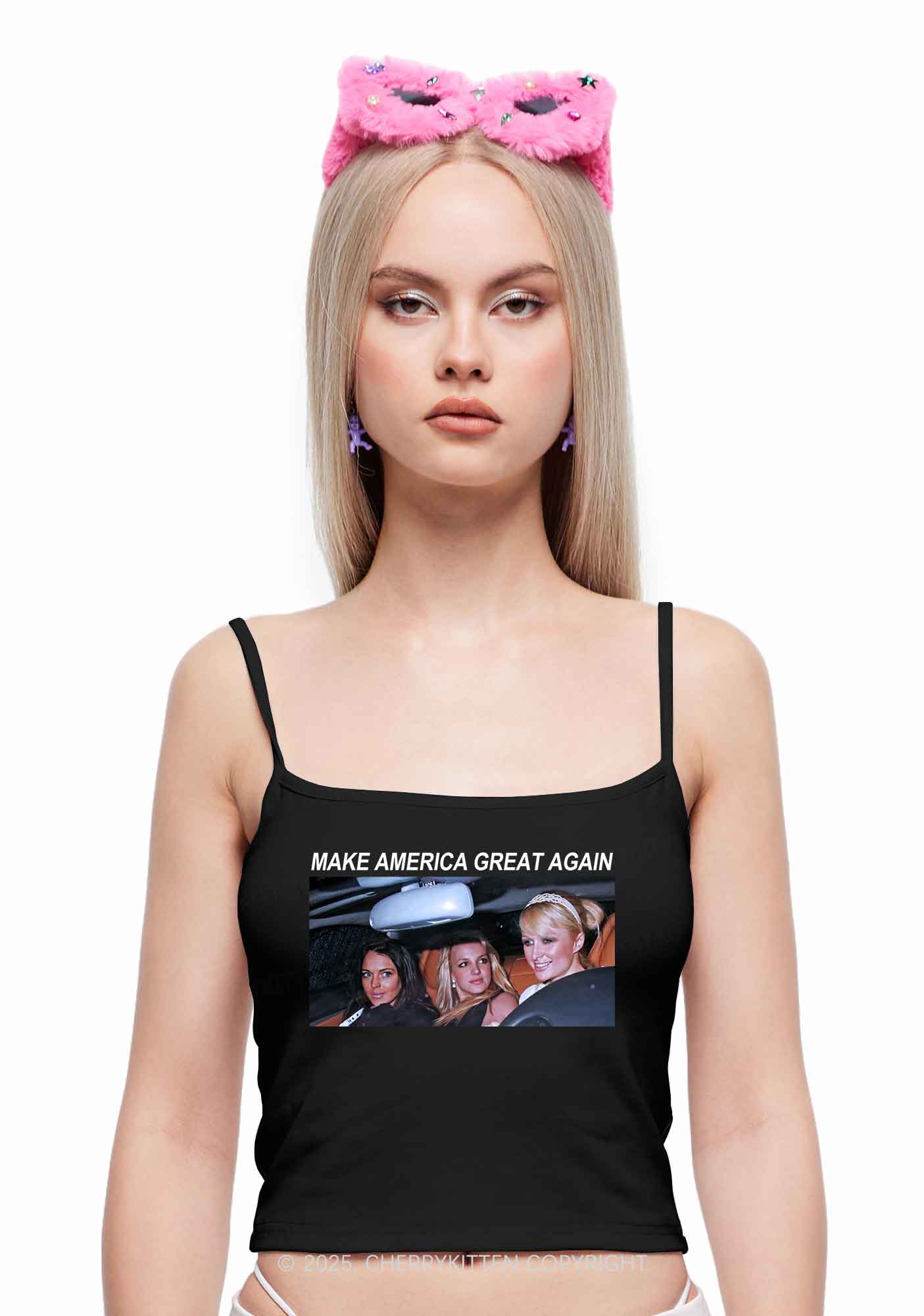 Make America Great Again Y2K Spaghetti Strap Cami Cherrykitten - Image 2