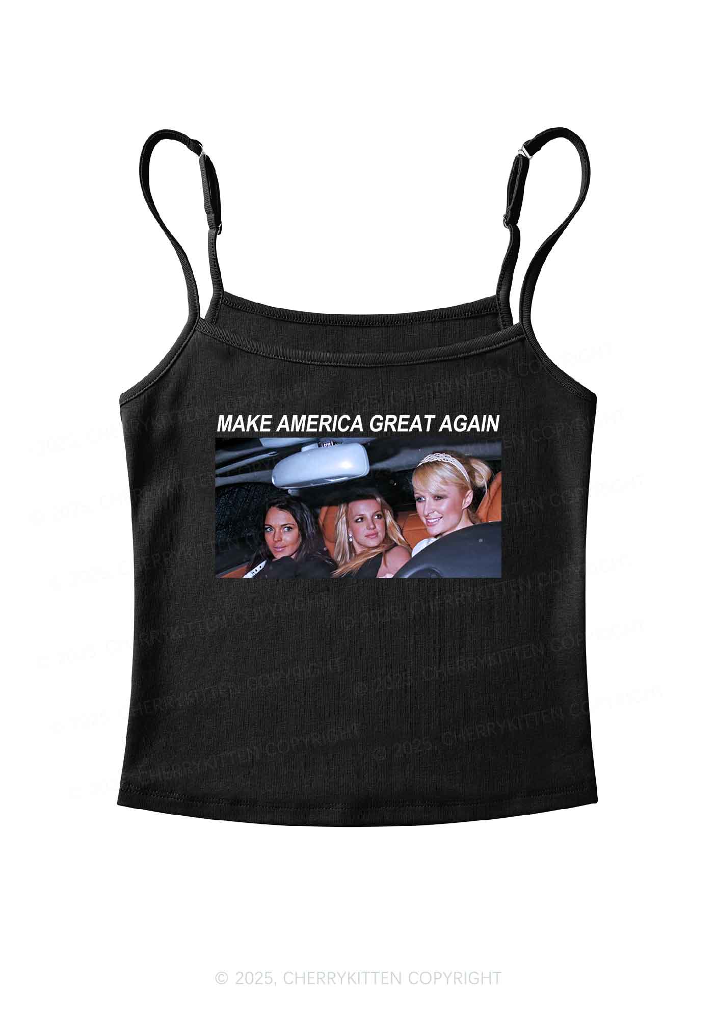 Make America Great Again Y2K Spaghetti Strap Cami Cherrykitten - Image 3