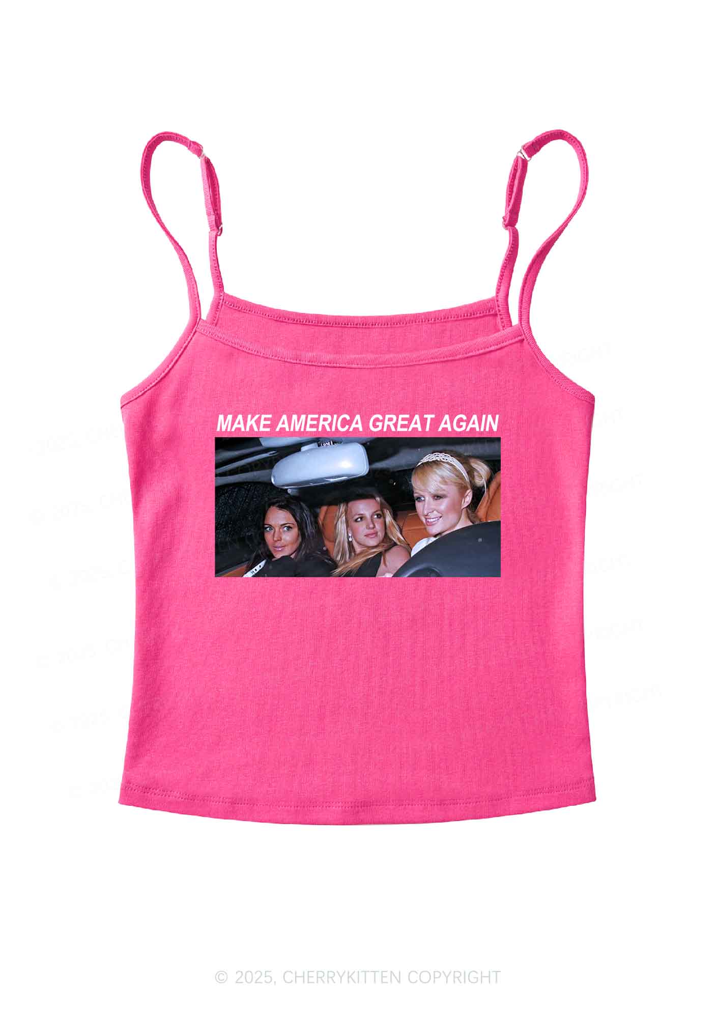 Make America Great Again Y2K Spaghetti Strap Cami Cherrykitten - Image 4
