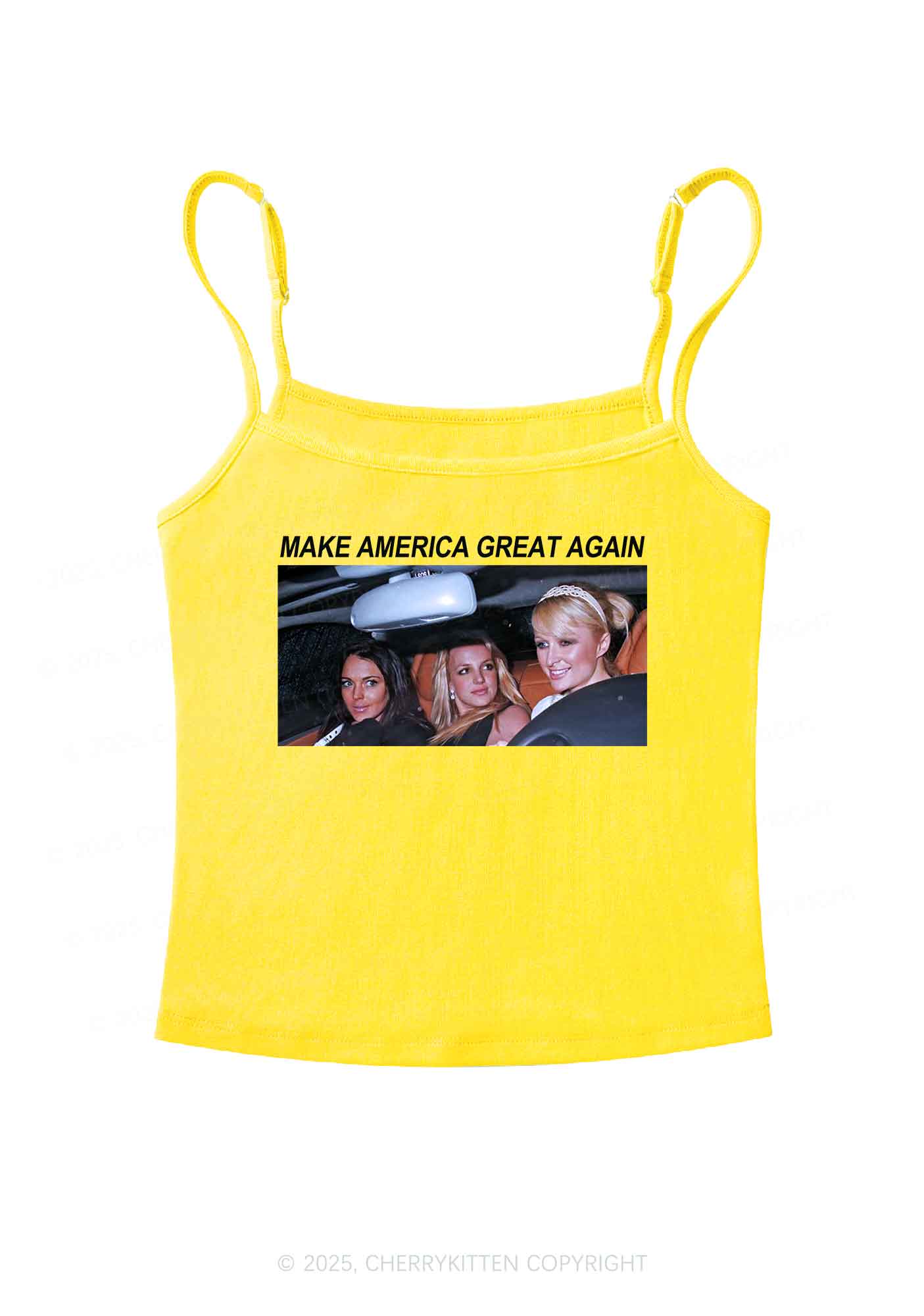 Make America Great Again Y2K Spaghetti Strap Cami Cherrykitten - Image 5