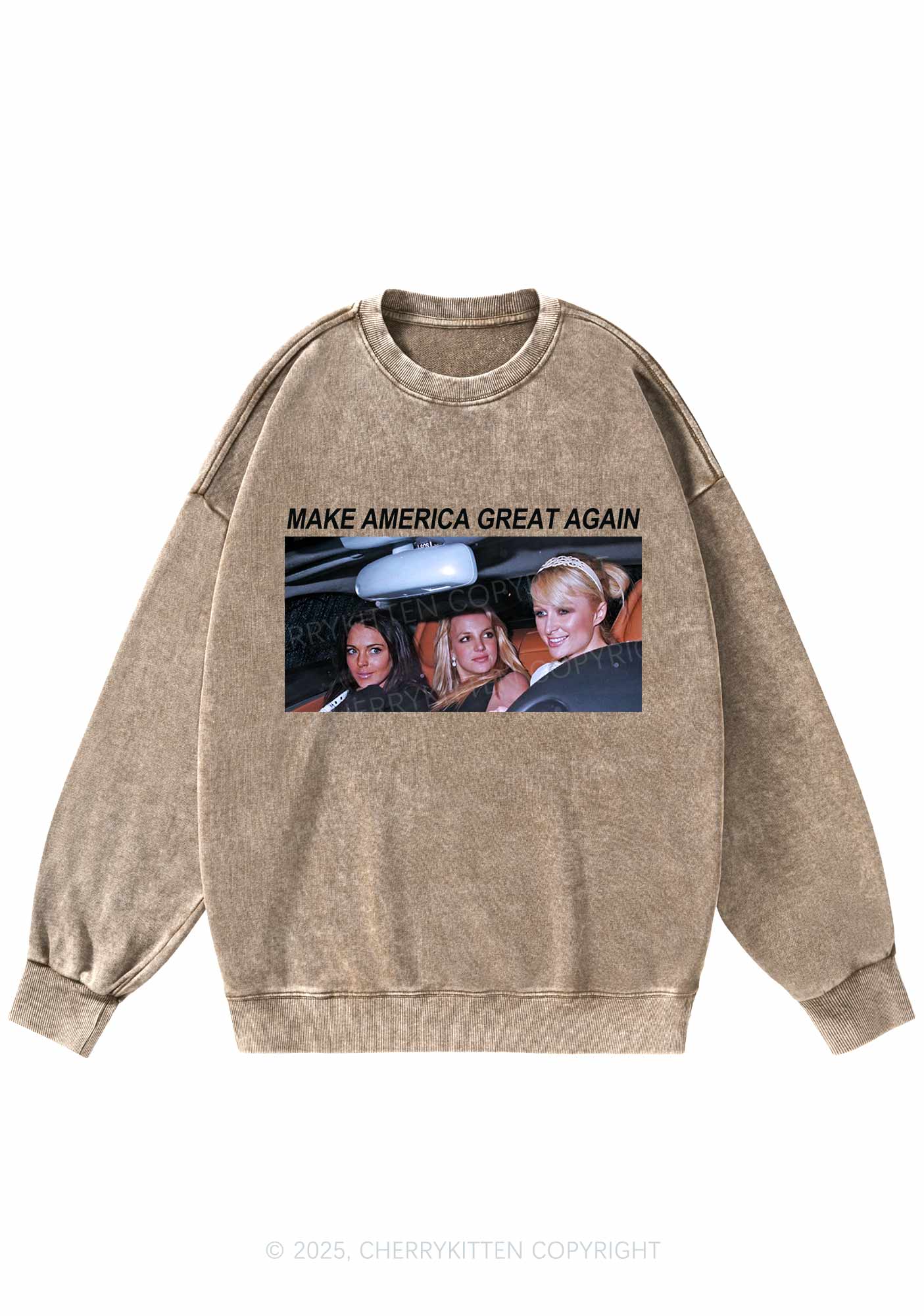 Make America Great Again Y2K Washed Sweatshirts Cherrykitten - Image 6