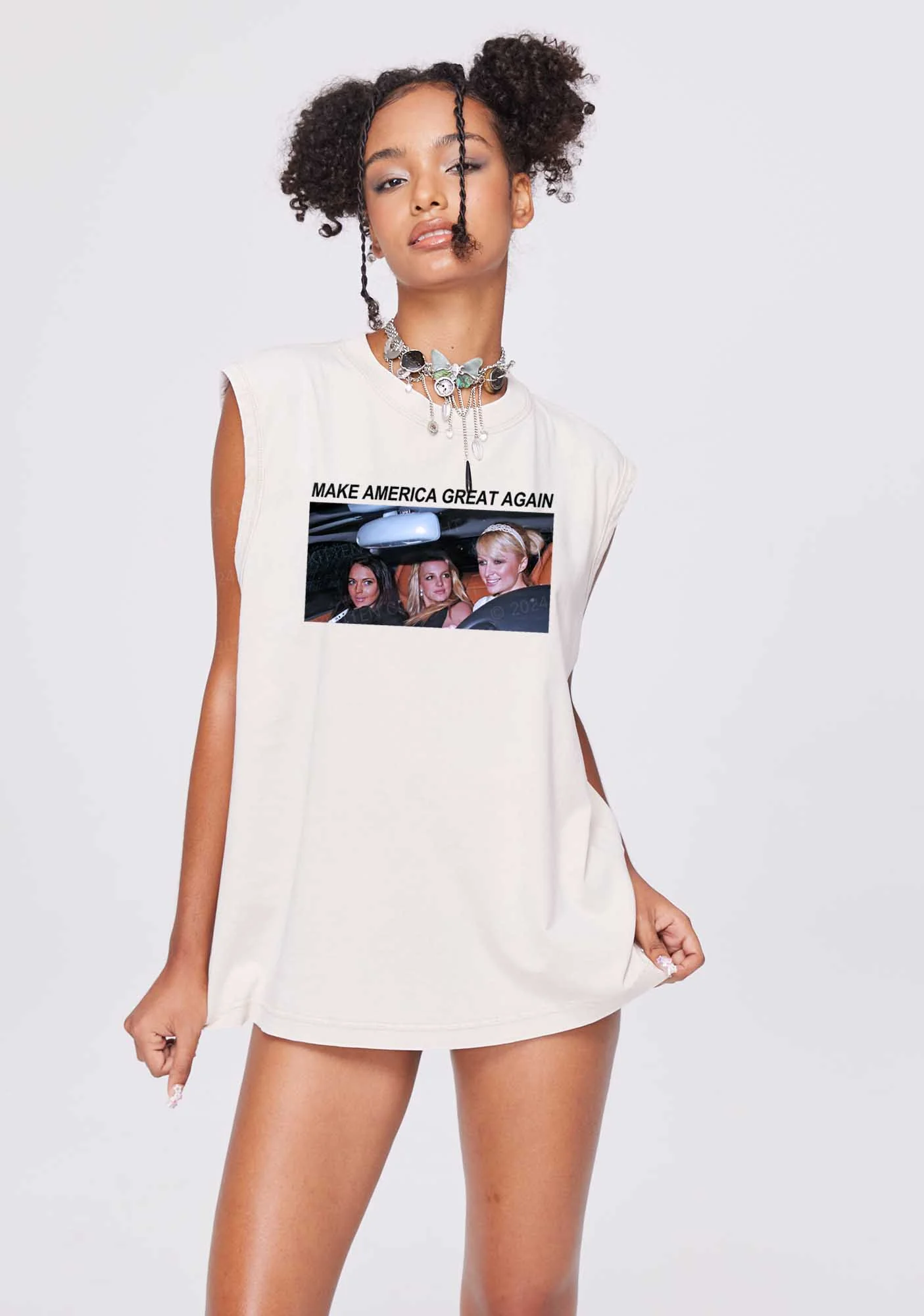 Make America Great Again Y2K Washed Tank Cherrykitten - Image 2