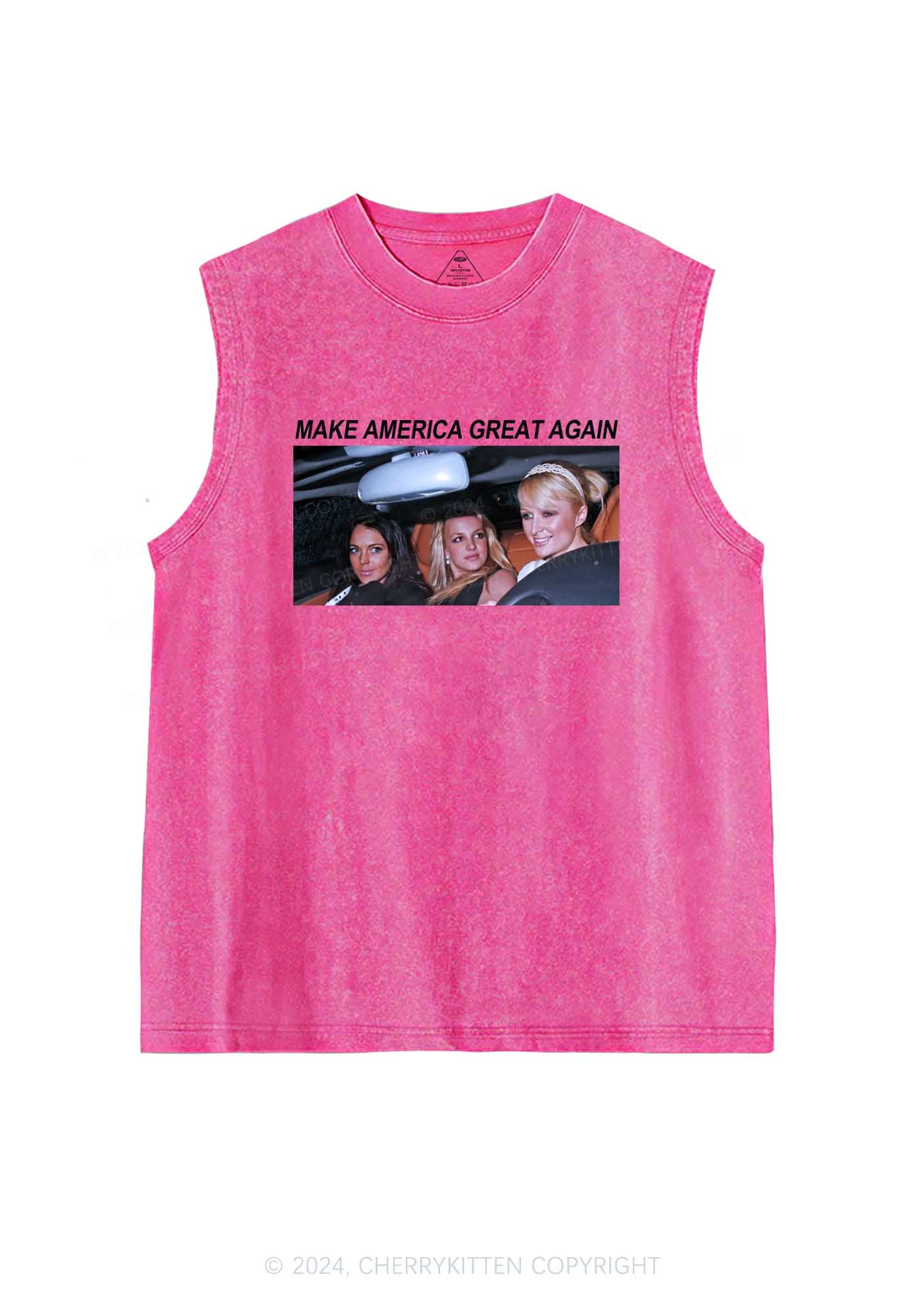Make America Great Again Y2K Washed Tank Cherrykitten - Image 3