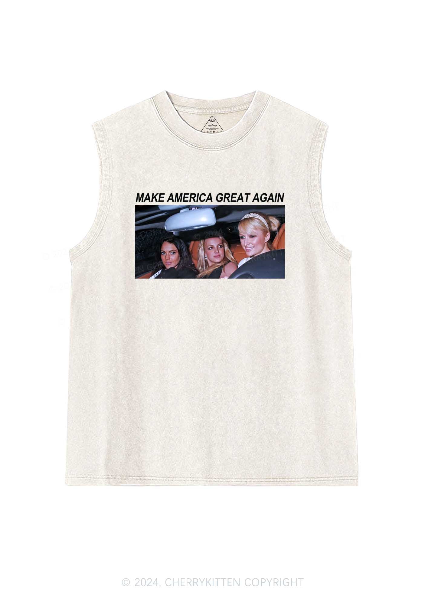 Make America Great Again Y2K Washed Tank Cherrykitten - Image 4
