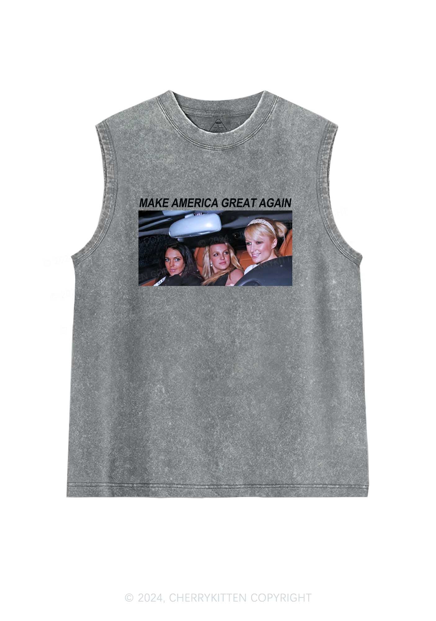 Make America Great Again Y2K Washed Tank Cherrykitten - Image 5