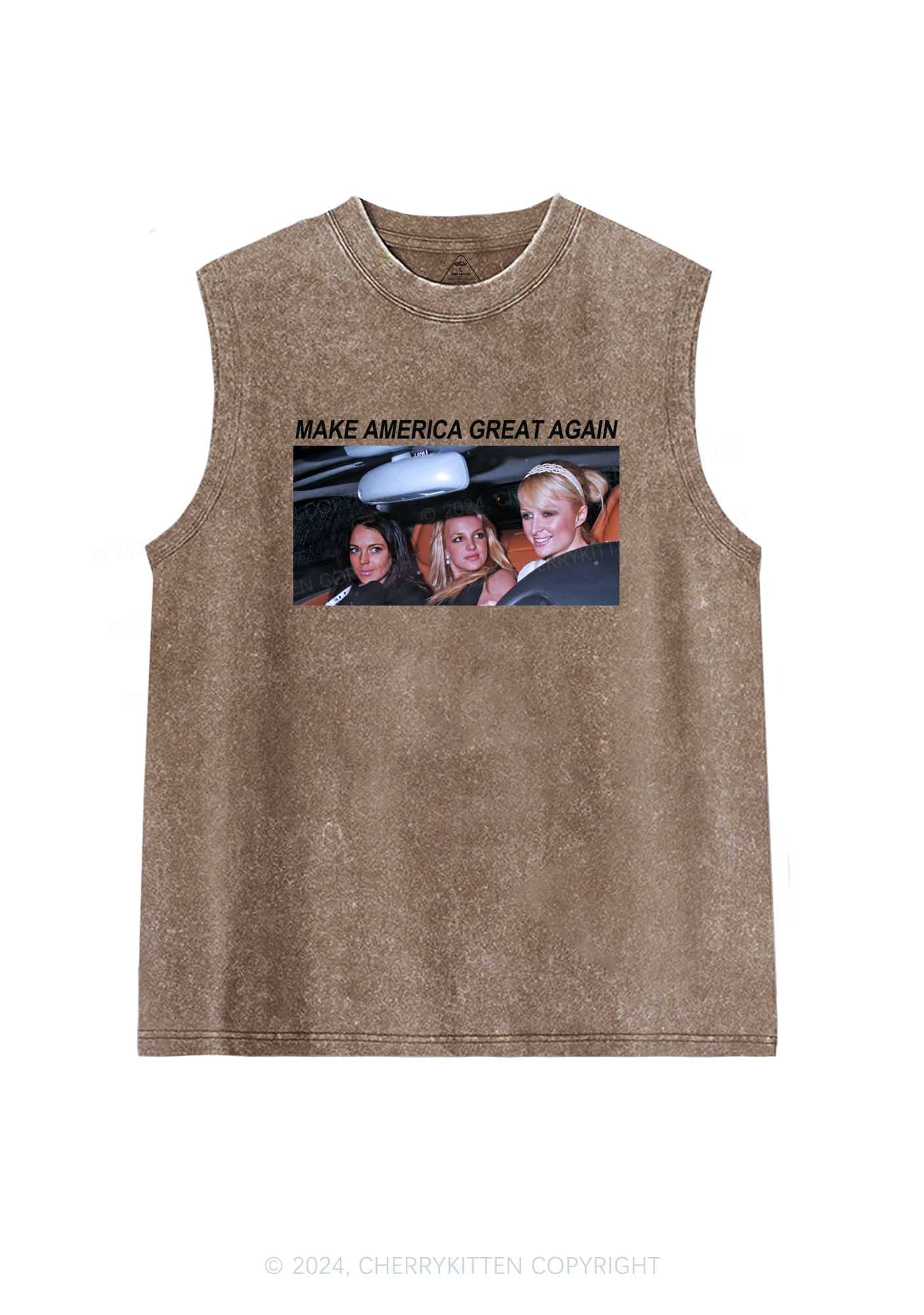 Make America Great Again Y2K Washed Tank Cherrykitten - Image 6