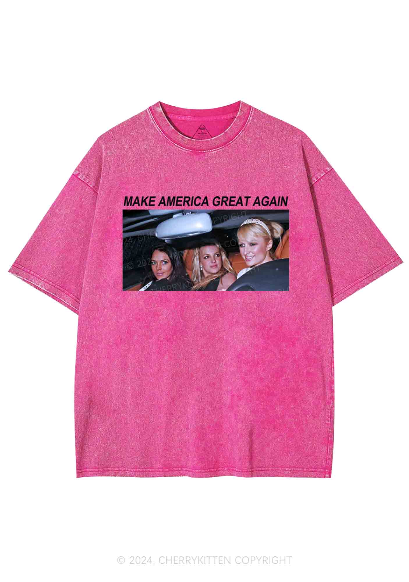 Make America Great Again Y2K Washed Tee Cherrykitten - Image 4