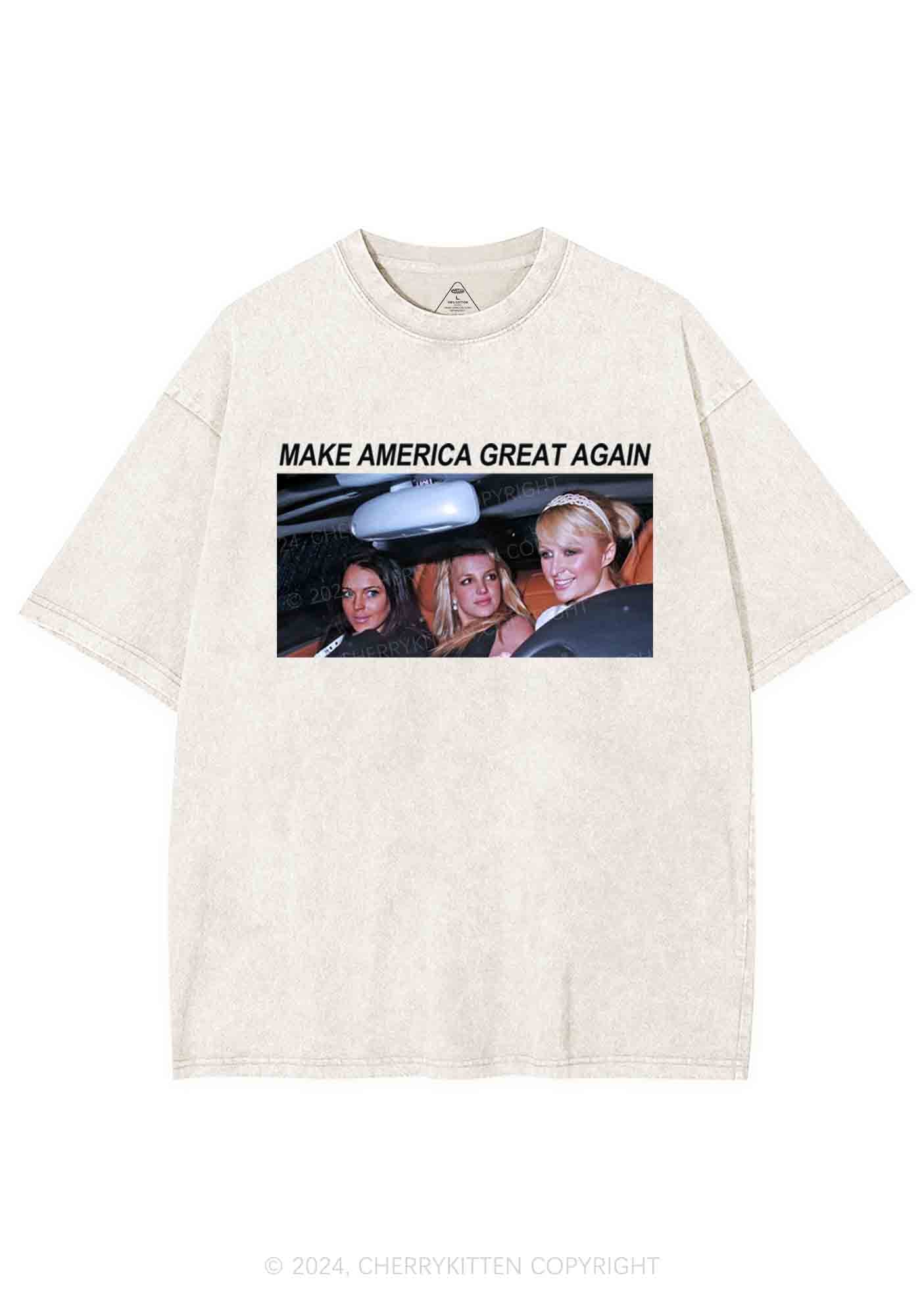 Make America Great Again Y2K Washed Tee Cherrykitten - Image 5
