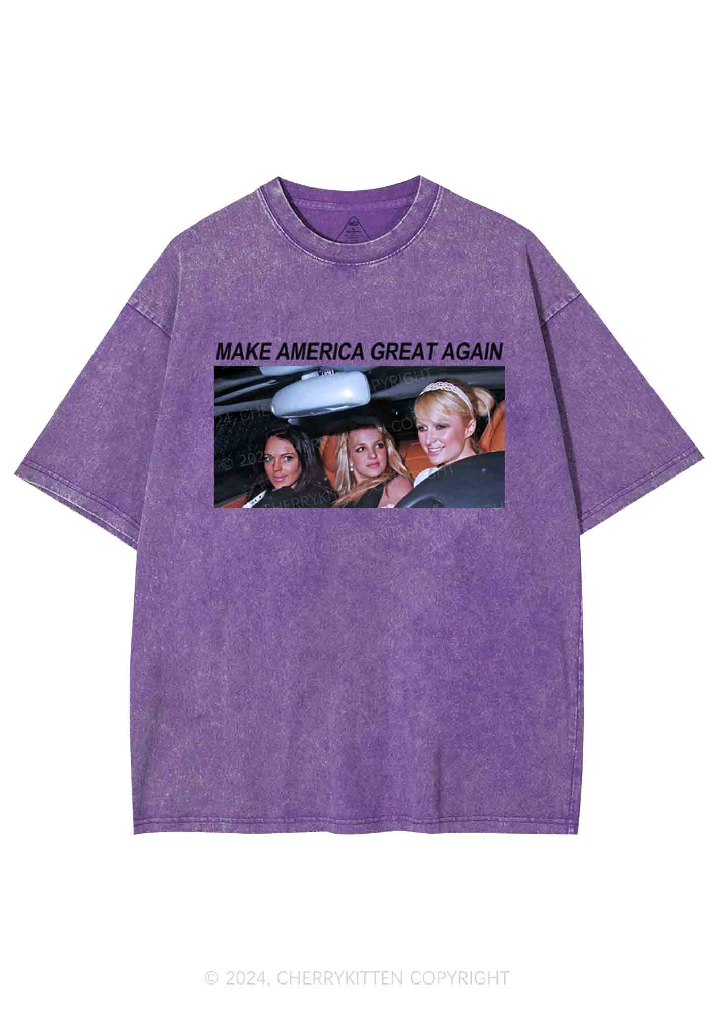 Make America Great Again Y2K Washed Tee Cherrykitten - Image 6
