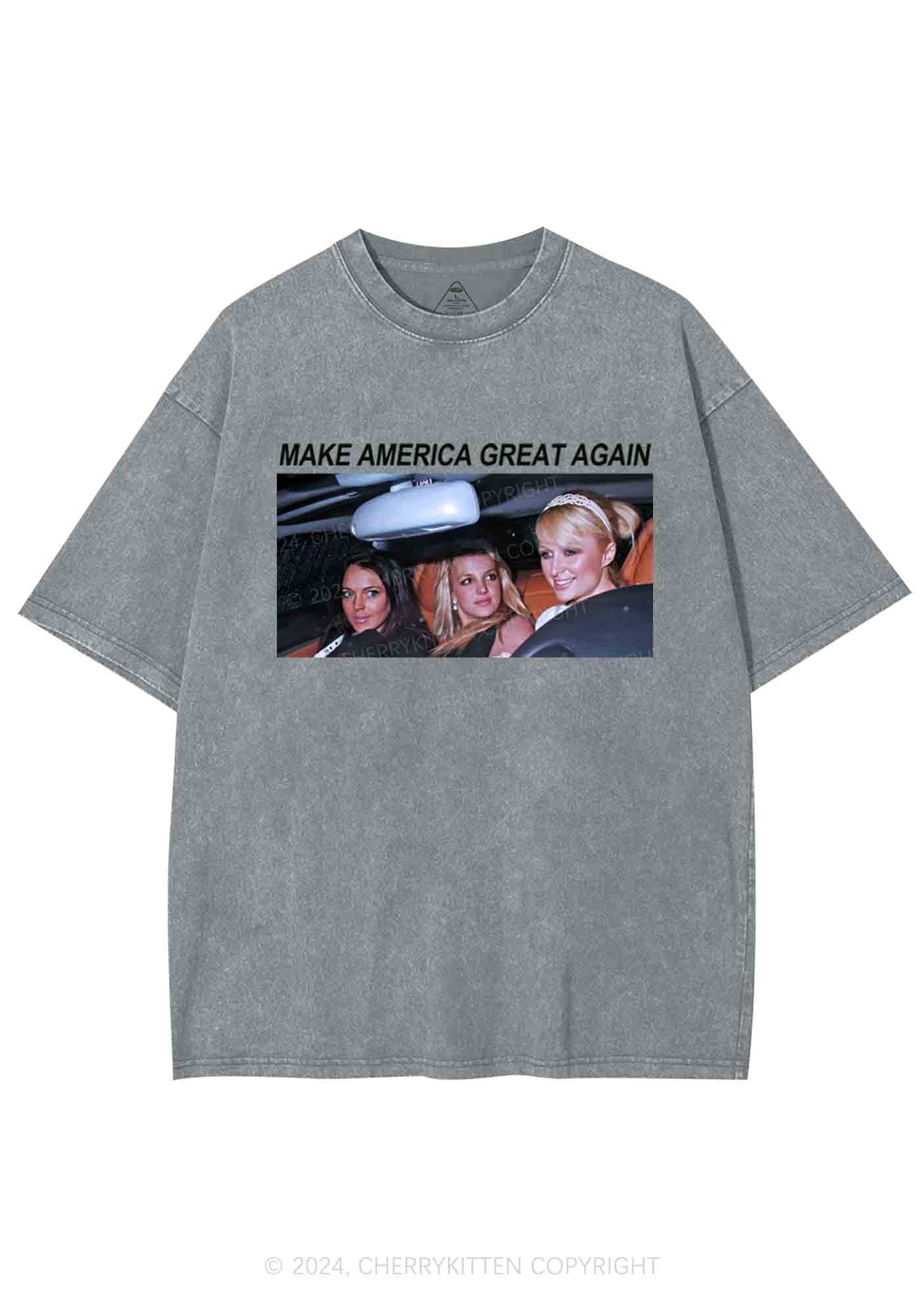 Make America Great Again Y2K Washed Tee Cherrykitten - Image 7