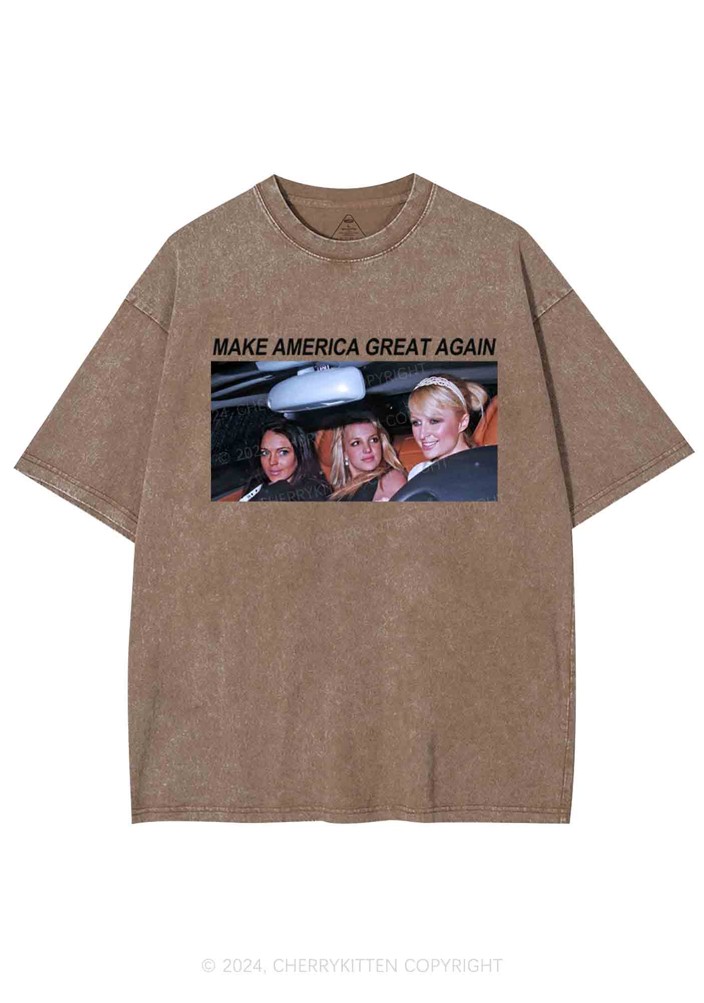 Make America Great Again Y2K Washed Tee Cherrykitten - Image 8