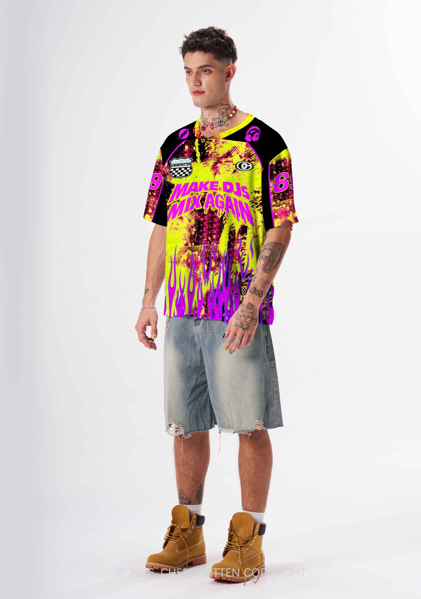 Make DJs Mix Again Y2K Sport Jersey Shirts Cherrykitten - Image 2