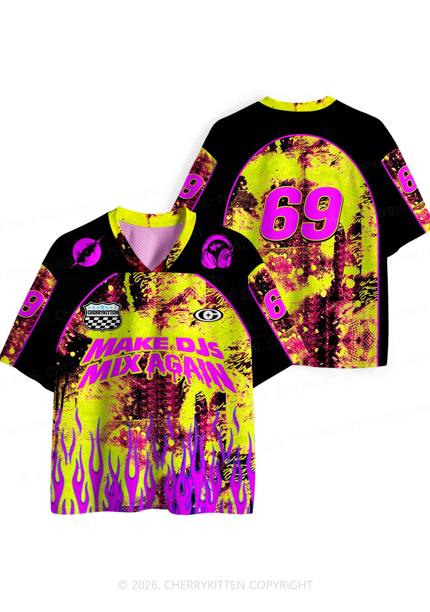 Make DJs Mix Again Y2K Sport Jersey Shirts Cherrykitten - Image 5