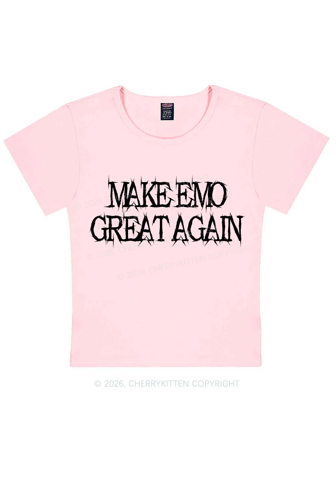 Make Emo Great Again Y2K Baby Tee Cherrykitten - Image 10