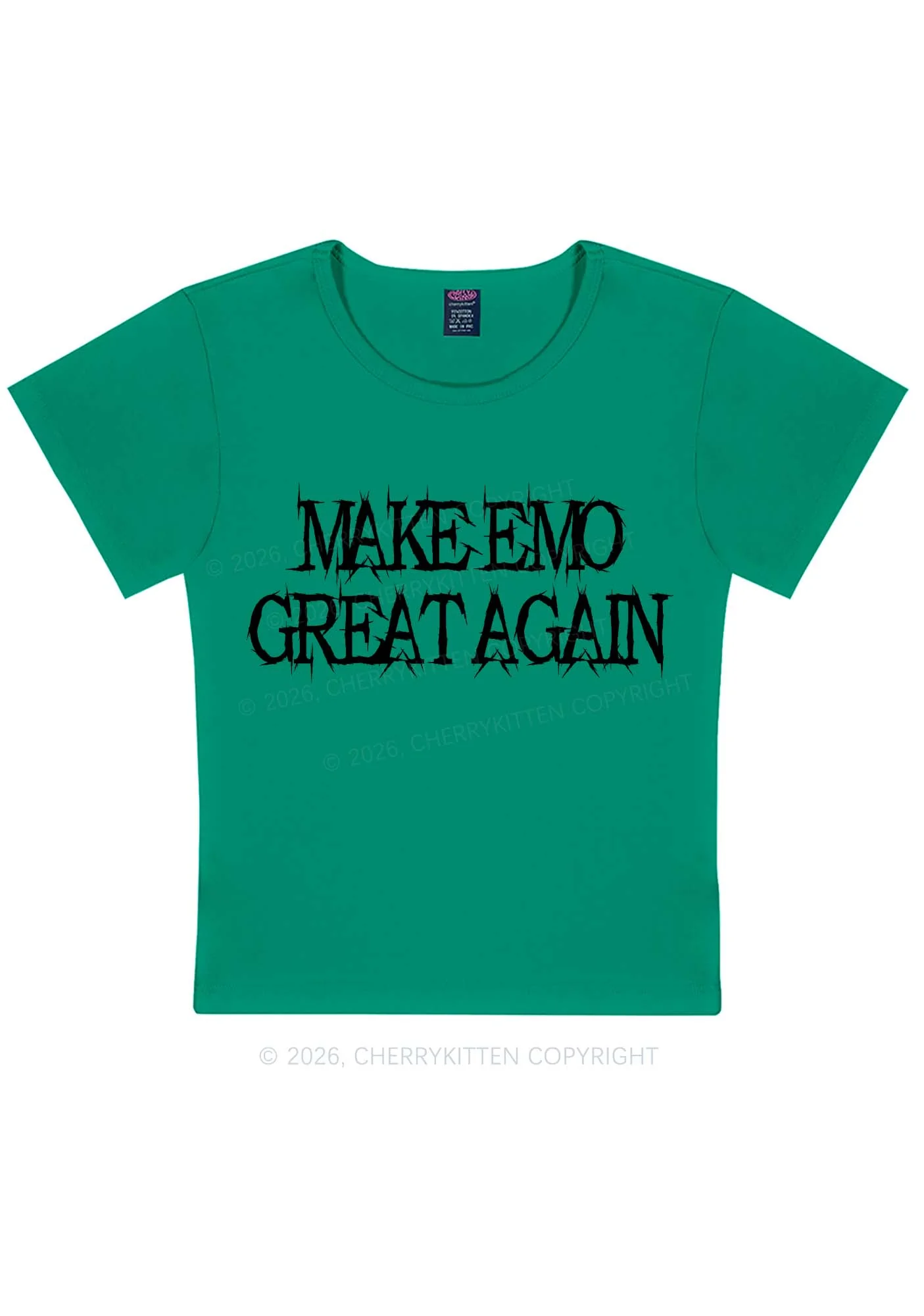 Make Emo Great Again Y2K Baby Tee Cherrykitten - Image 11
