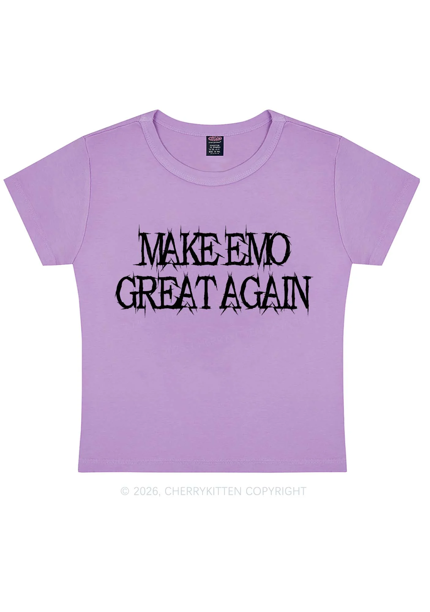 Make Emo Great Again Y2K Baby Tee Cherrykitten - Image 4