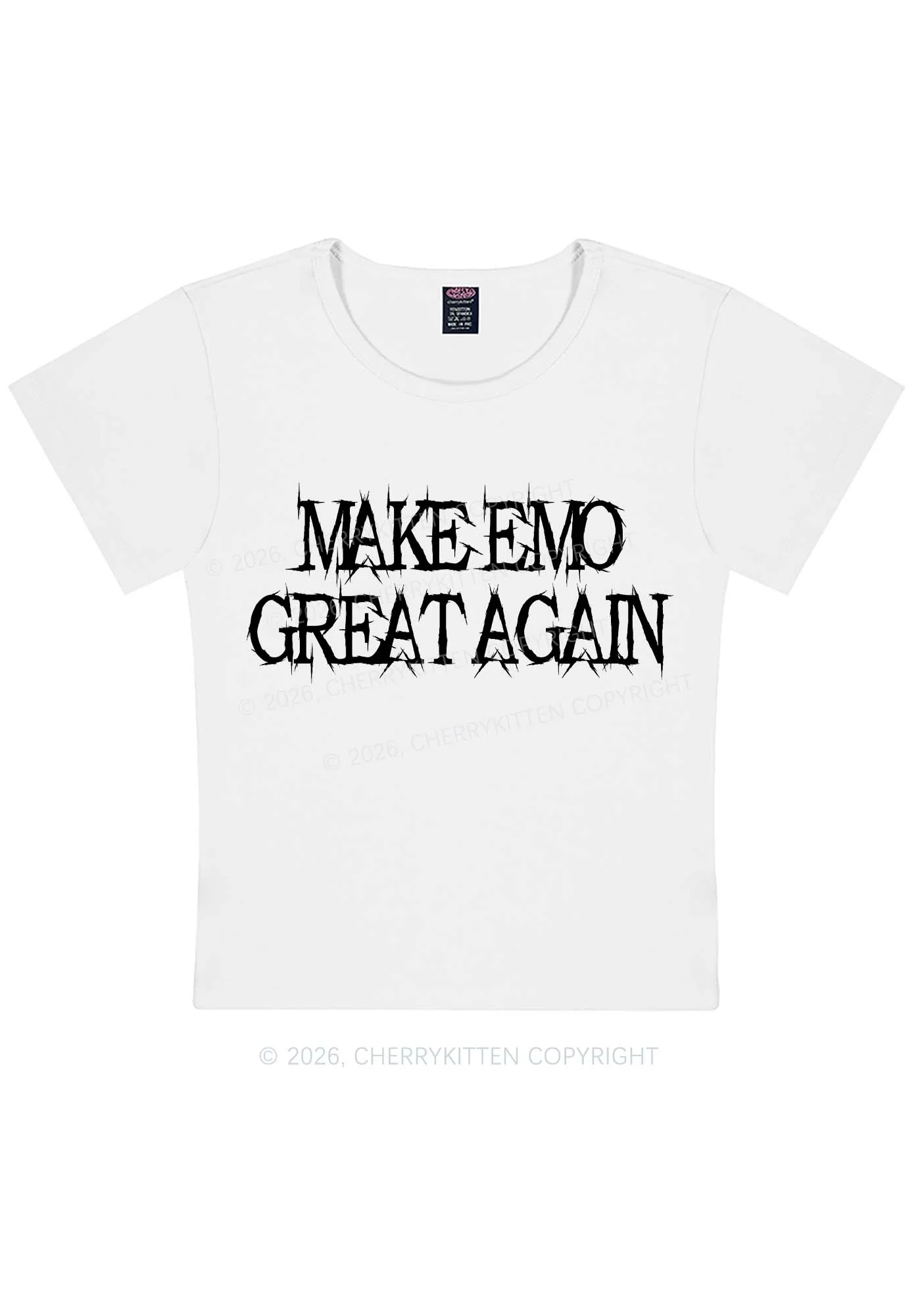 Make Emo Great Again Y2K Baby Tee Cherrykitten - Image 5