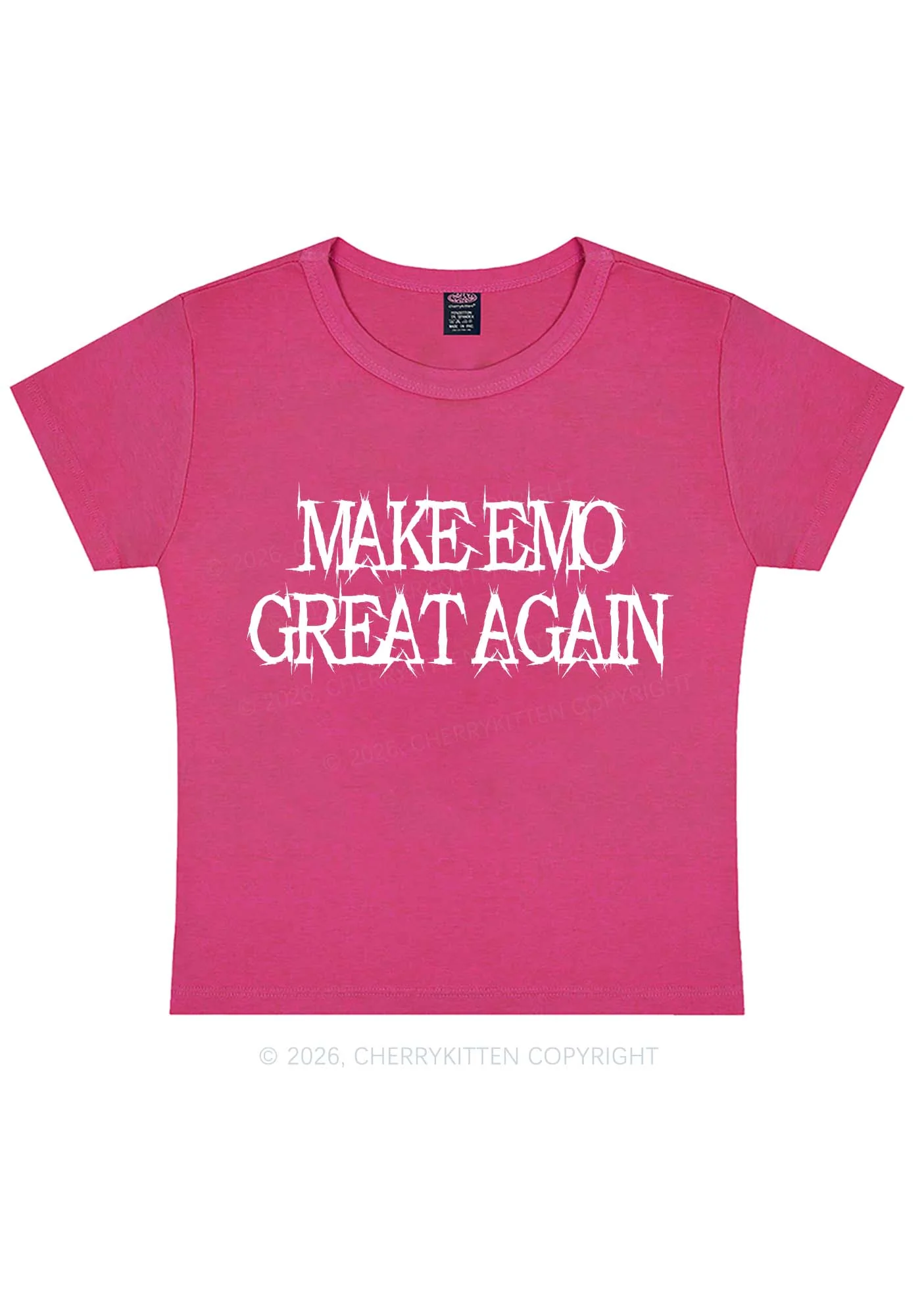 Make Emo Great Again Y2K Baby Tee Cherrykitten - Image 6