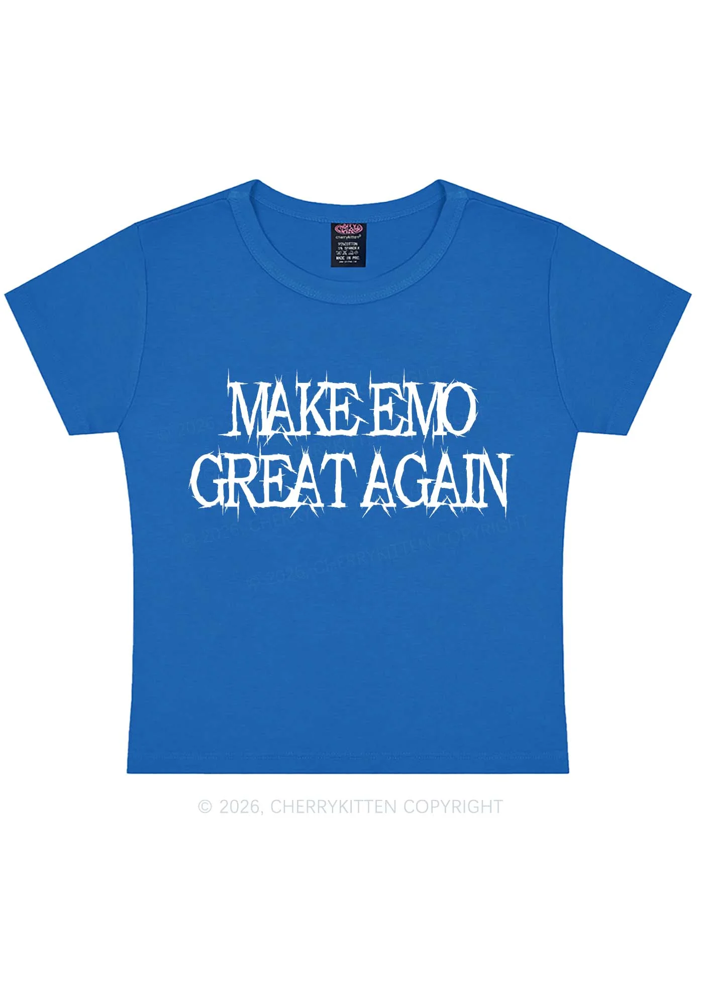 Make Emo Great Again Y2K Baby Tee Cherrykitten - Image 7