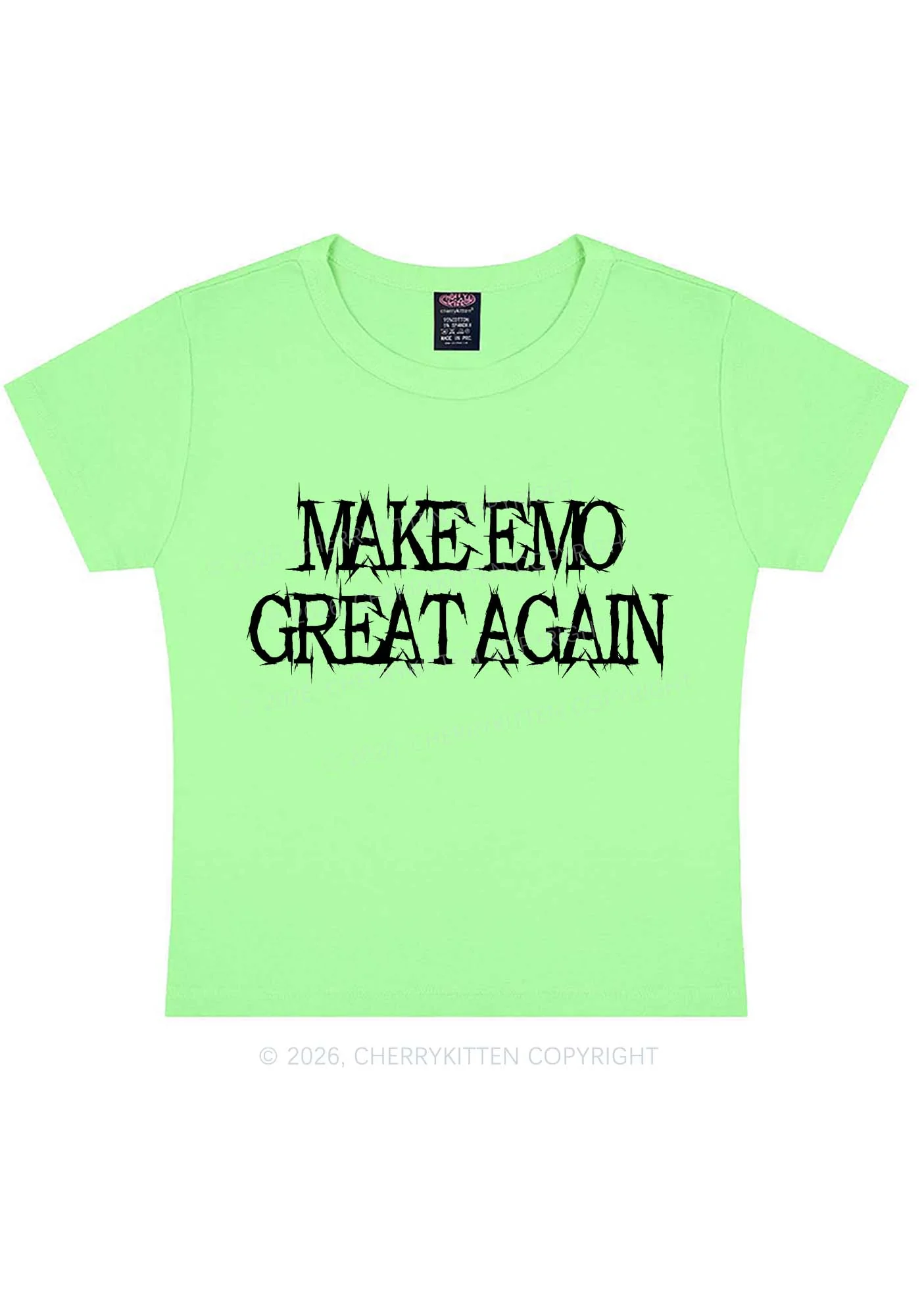 Make Emo Great Again Y2K Baby Tee Cherrykitten - Image 8