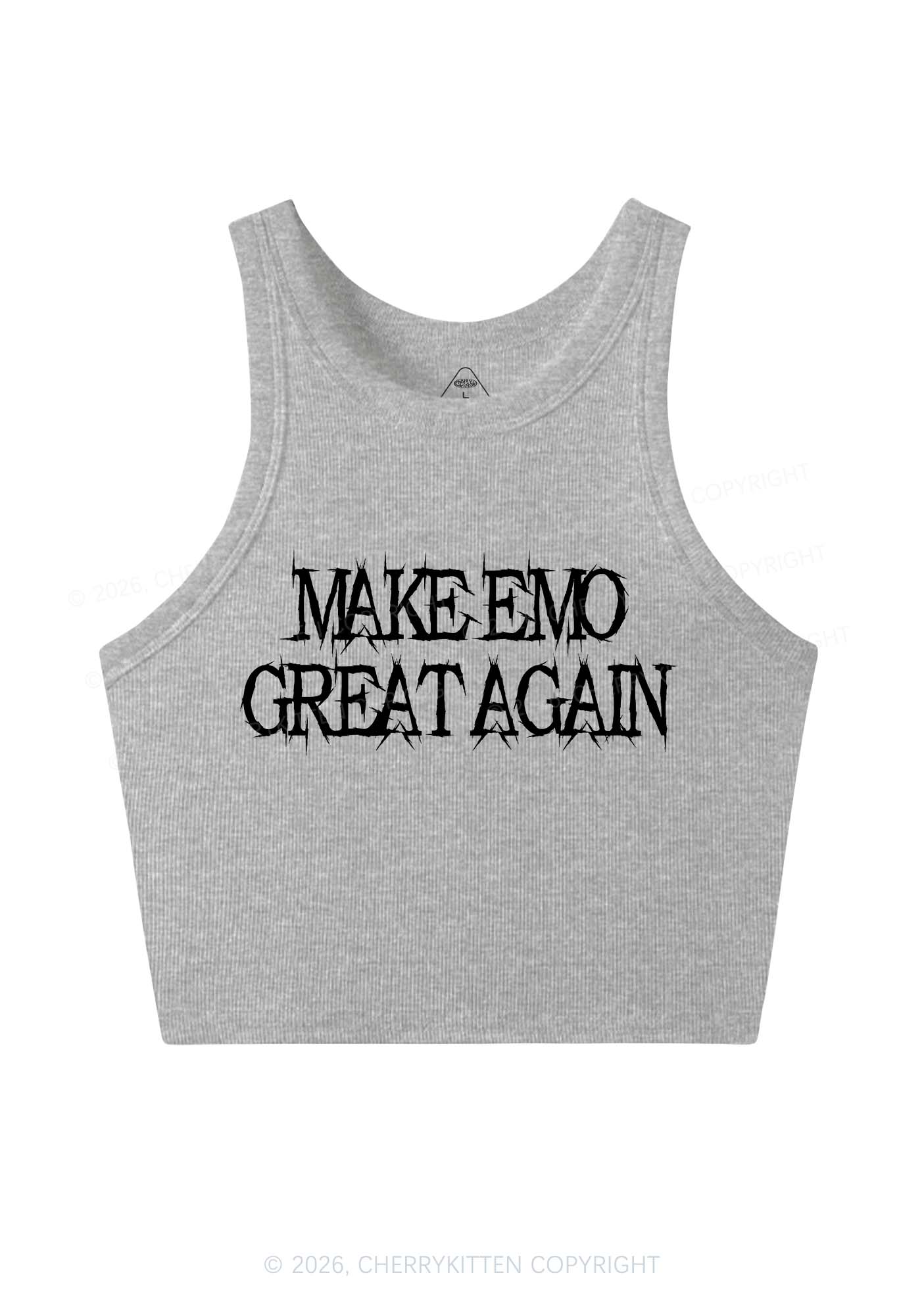 Make Emo Great Again Y2K Crop Tank Top Cherrykitten - Image 10