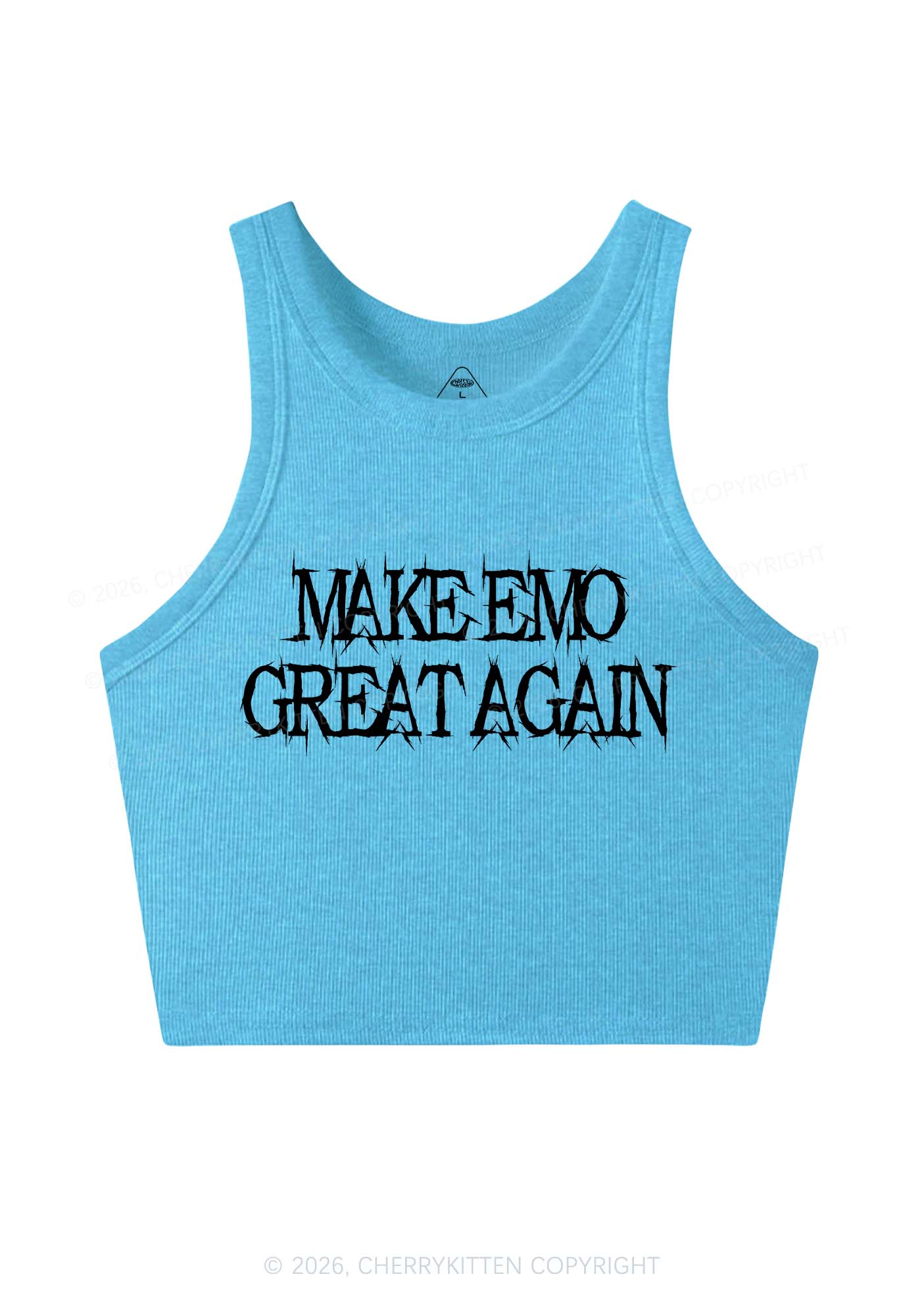 Make Emo Great Again Y2K Crop Tank Top Cherrykitten - Image 11