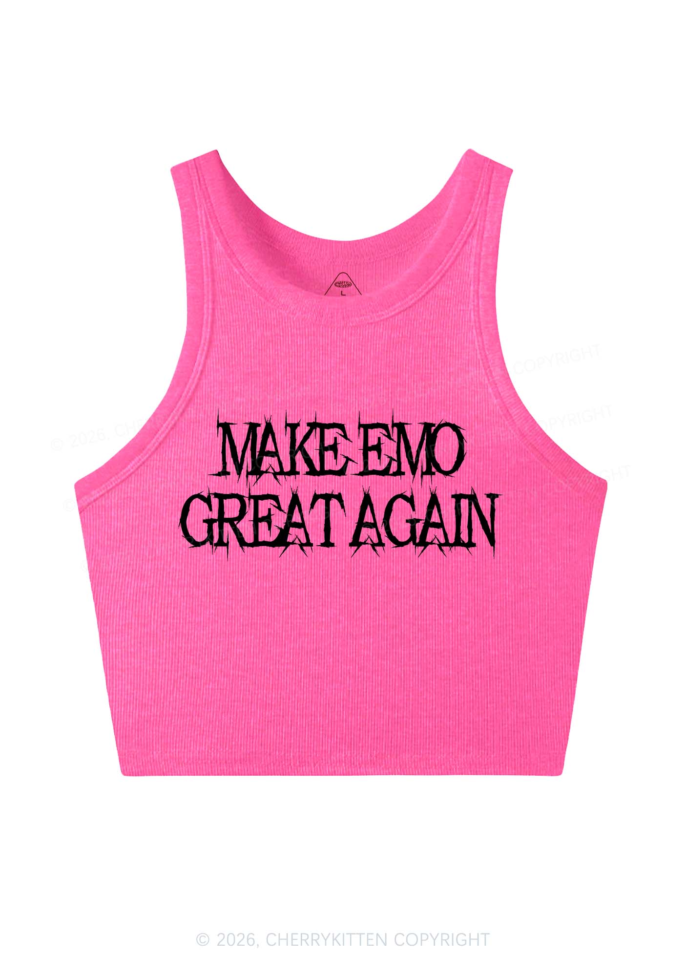Make Emo Great Again Y2K Crop Tank Top Cherrykitten - Image 4