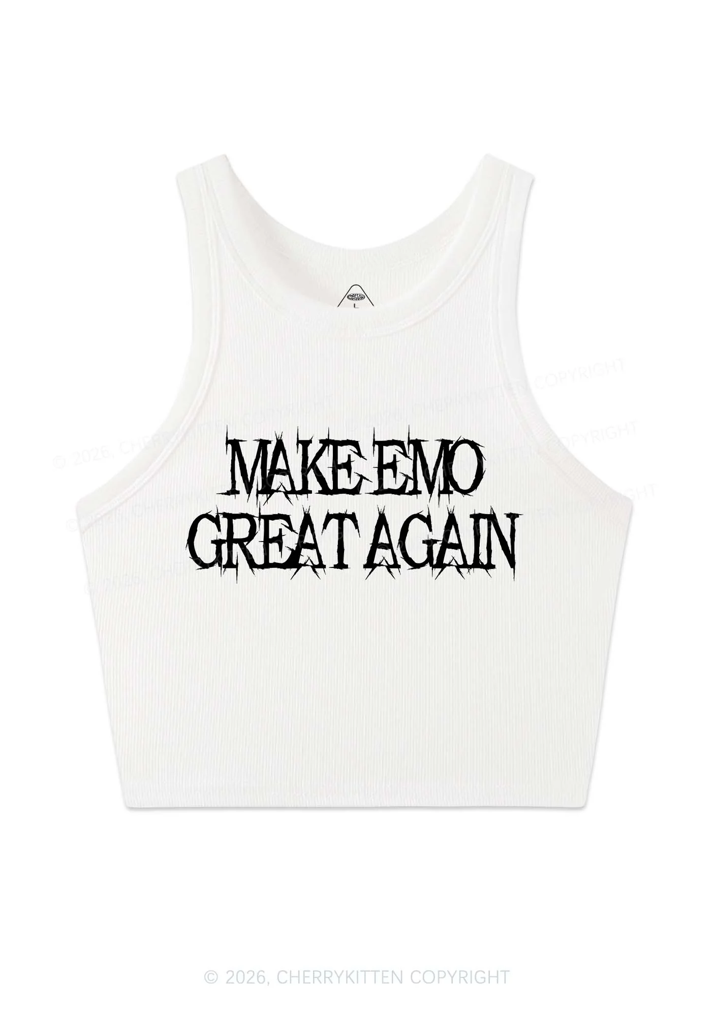 Make Emo Great Again Y2K Crop Tank Top Cherrykitten - Image 5