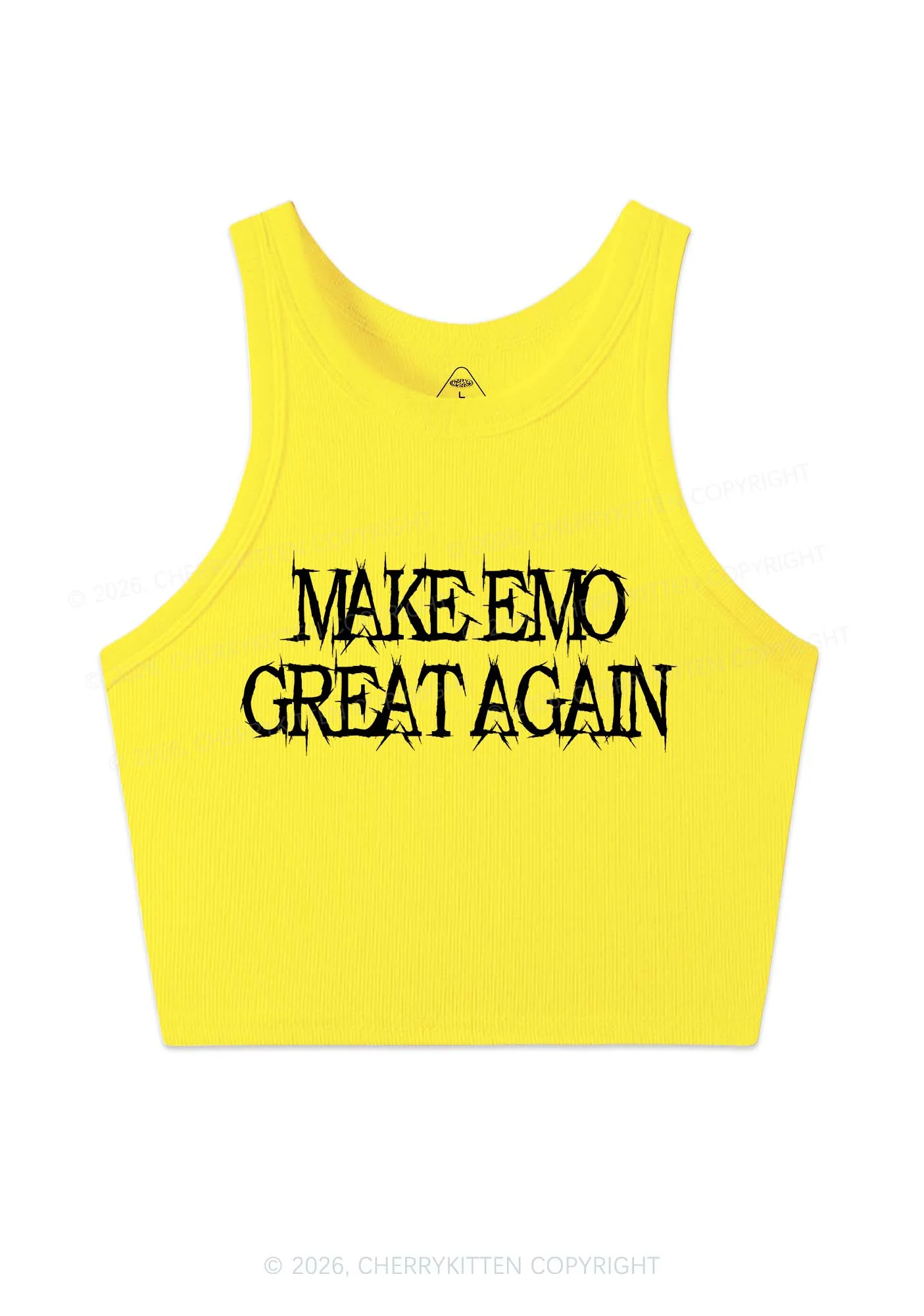 Make Emo Great Again Y2K Crop Tank Top Cherrykitten - Image 8