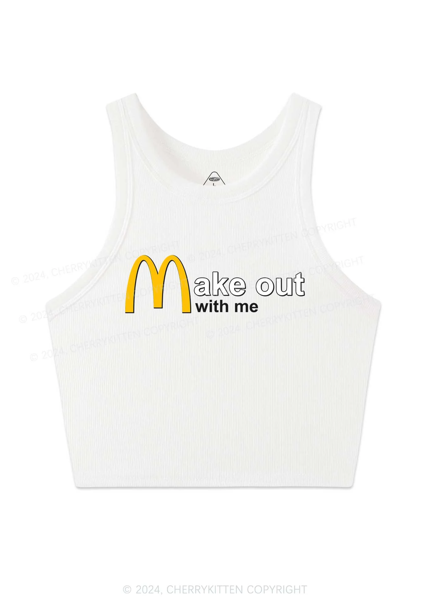 Make Out With Me Y2K Crop Tank Top Cherrykitten - Image 3
