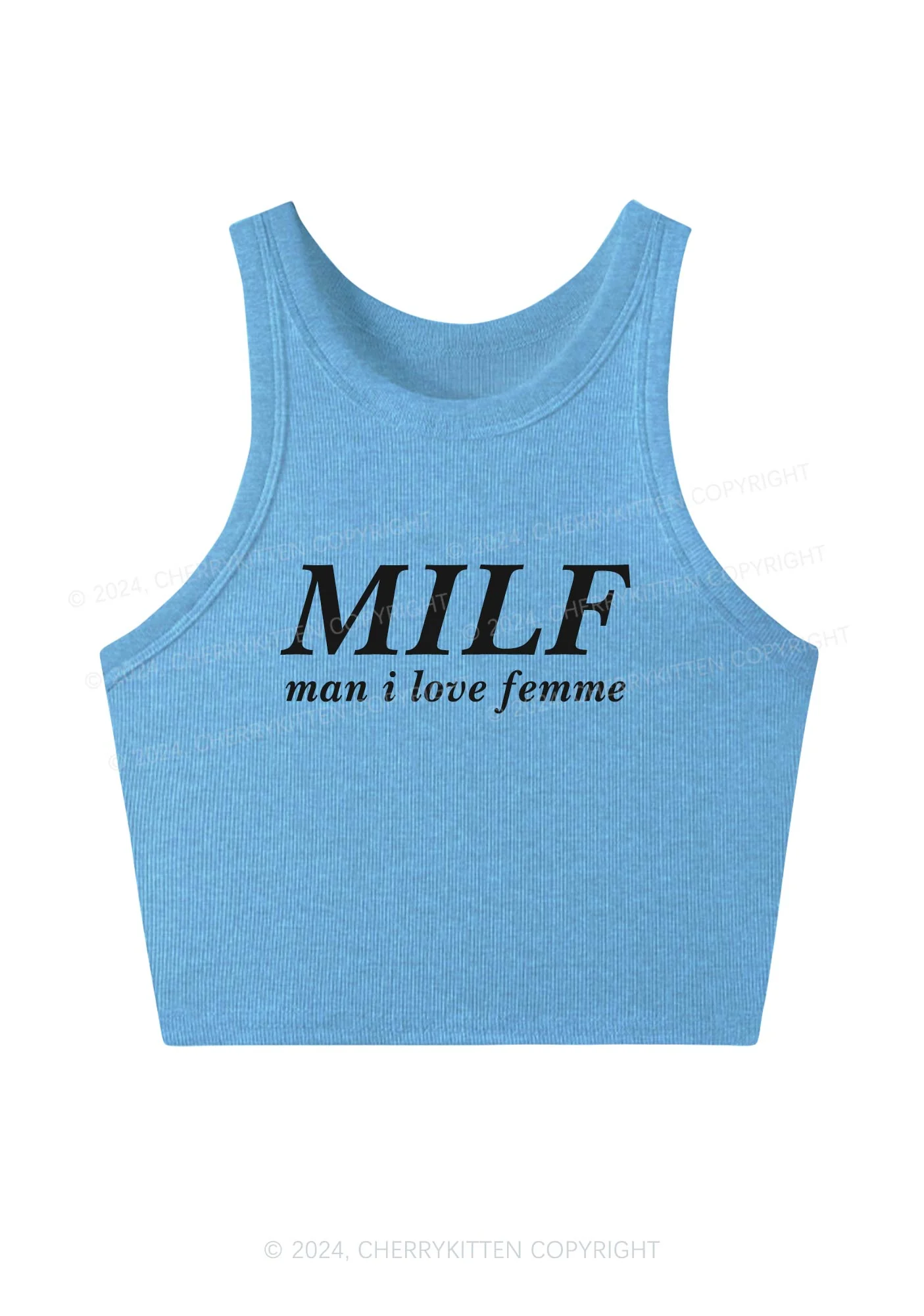 Man I Love Femme Y2K Crop Tank Top Cherrykitten - Image 4