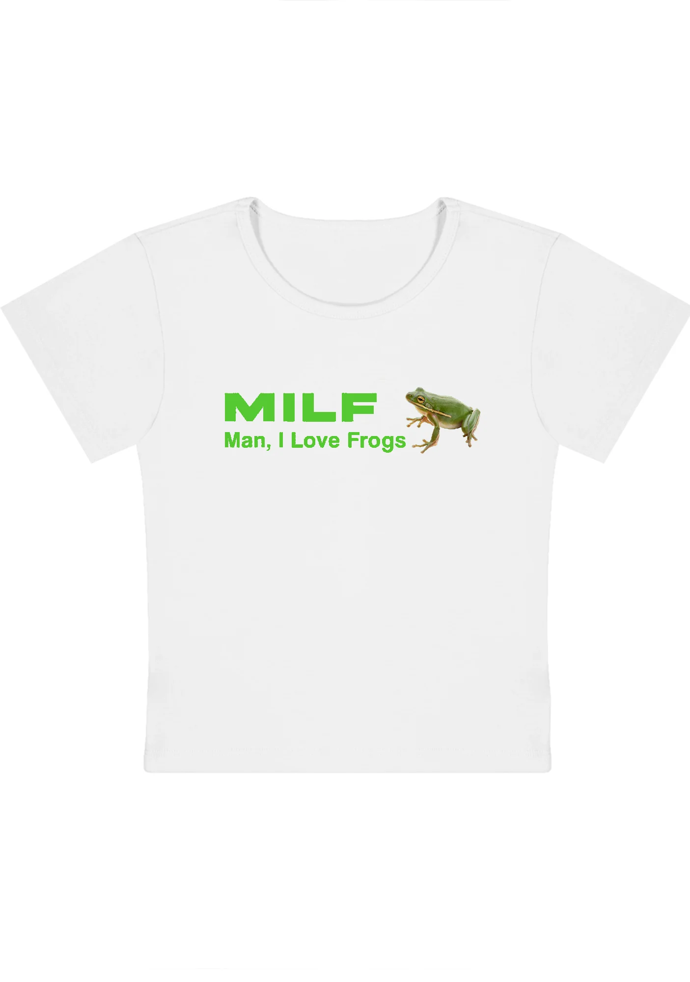 Man I Love Frogs Y2K Baby Tee - Image 2
