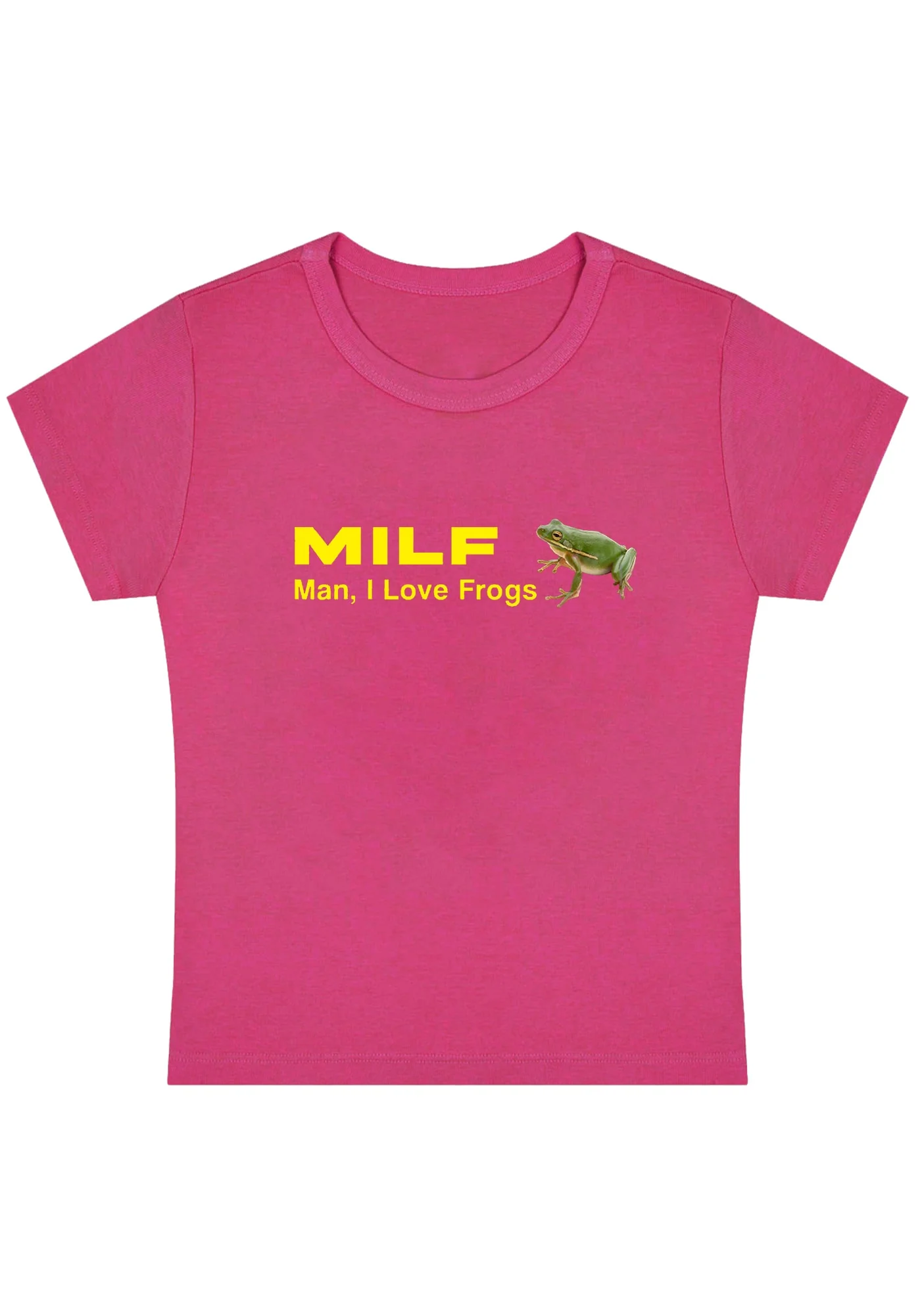 Man I Love Frogs Y2K Baby Tee - Image 3