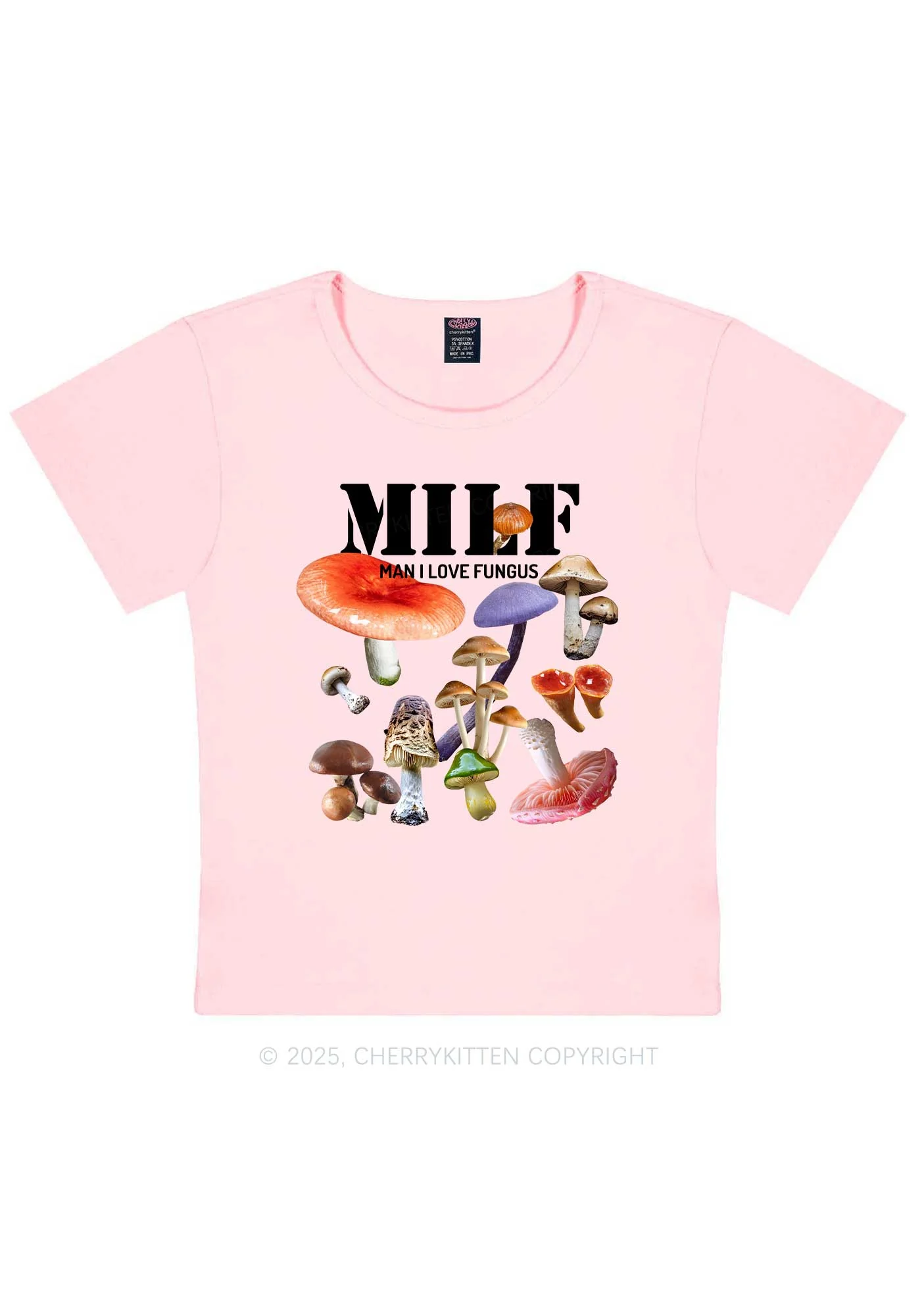 Man I Love Fungus Y2K Baby Tee Cherrykitten - Image 10