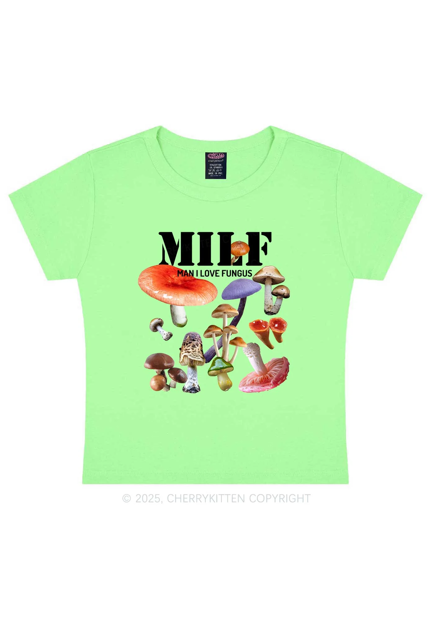 Man I Love Fungus Y2K Baby Tee Cherrykitten - Image 11