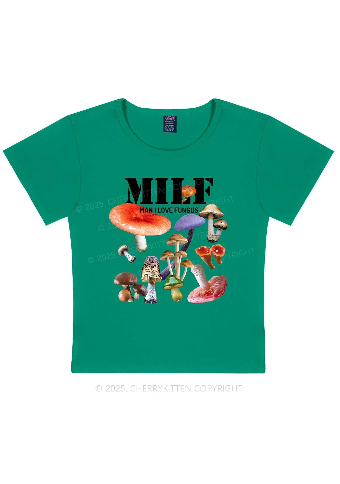 Man I Love Fungus Y2K Baby Tee Cherrykitten - Image 12