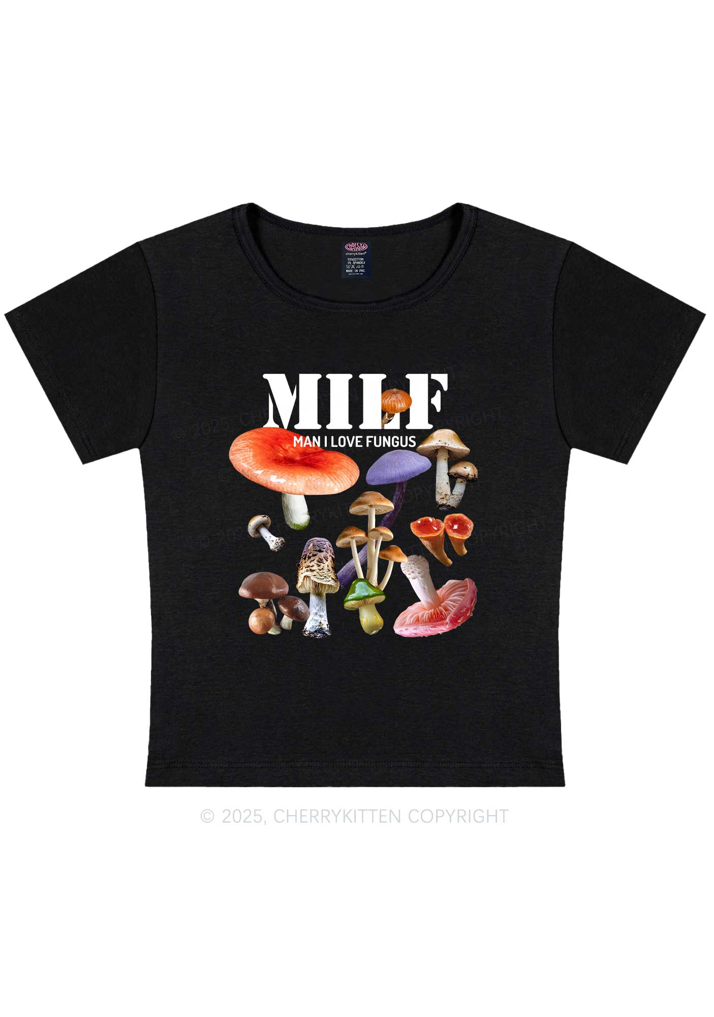 Man I Love Fungus Y2K Baby Tee Cherrykitten - Image 3