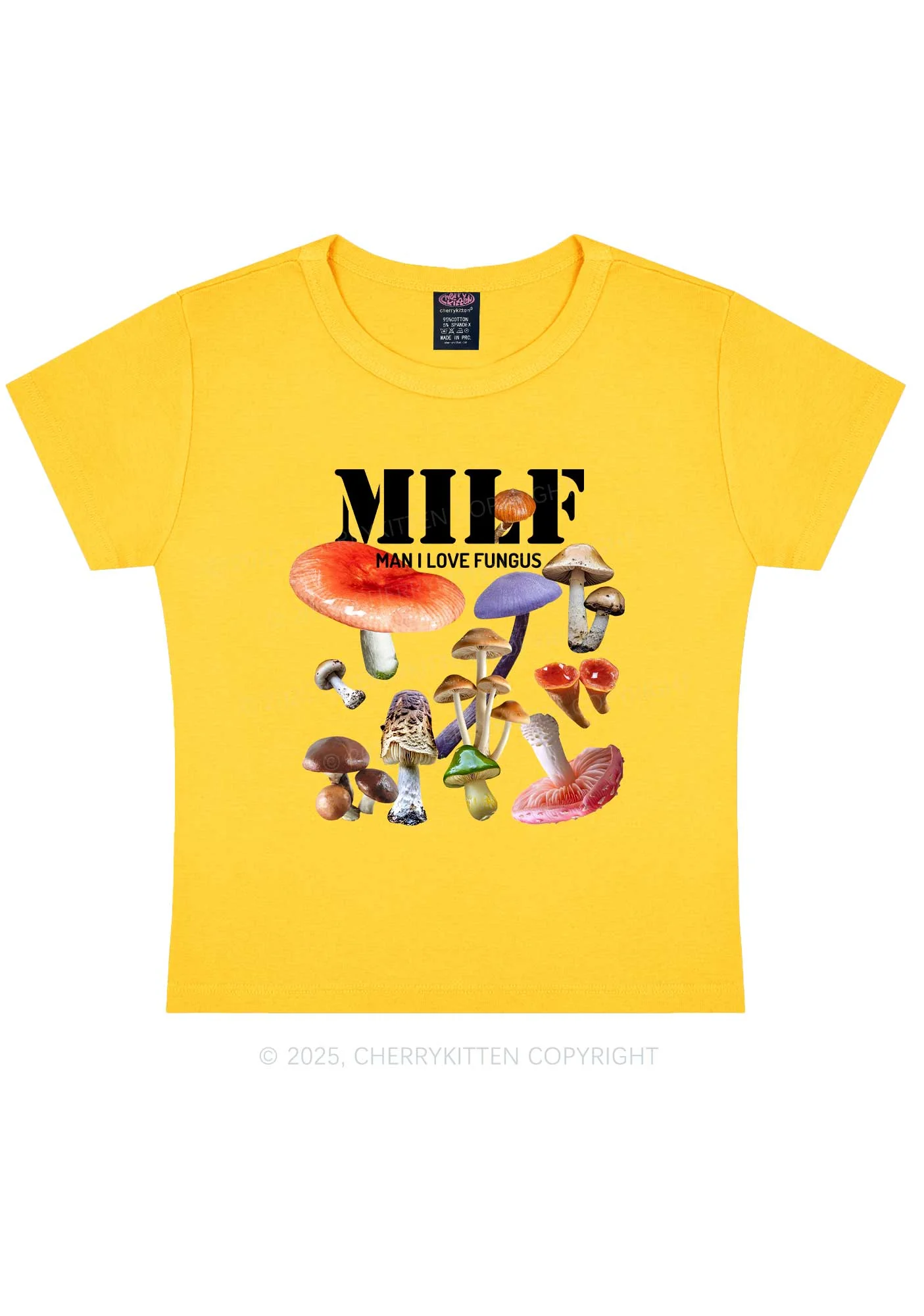 Man I Love Fungus Y2K Baby Tee Cherrykitten - Image 5