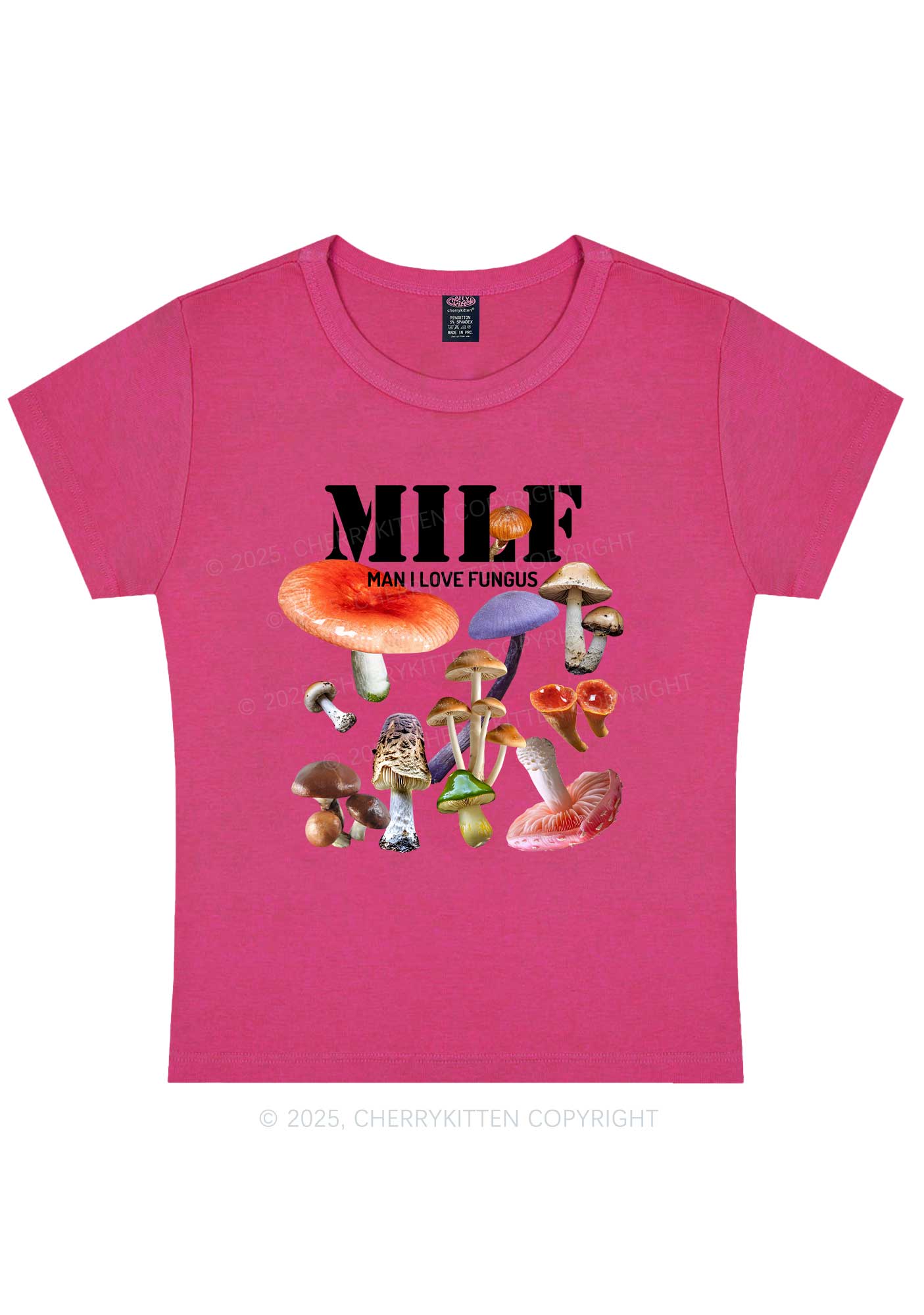 Man I Love Fungus Y2K Baby Tee Cherrykitten - Image 6