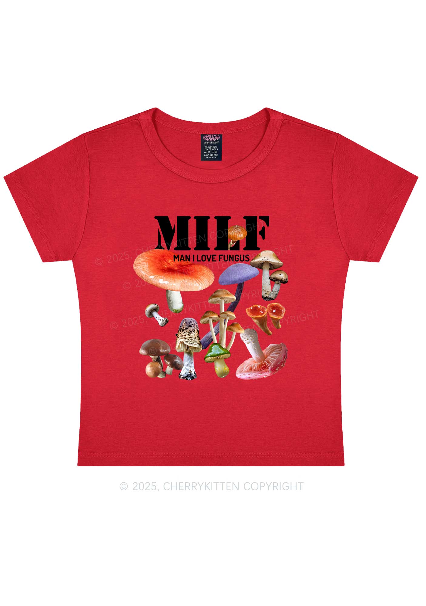 Man I Love Fungus Y2K Baby Tee Cherrykitten - Image 7