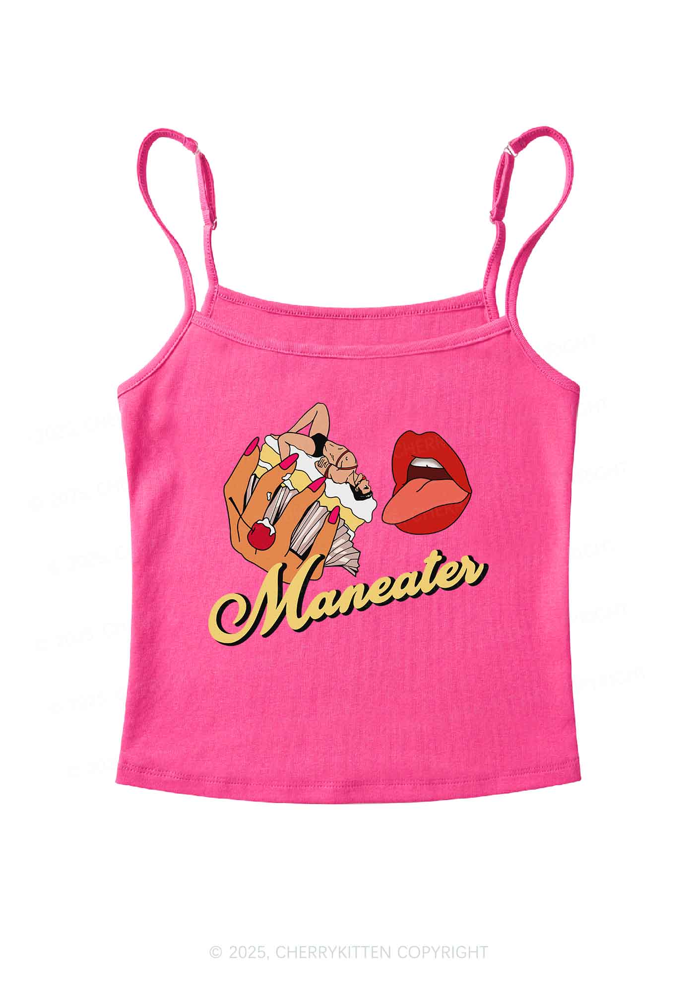 Maneater Mouth Y2K Spaghetti Strap Cami Cherrykitten - Image 5