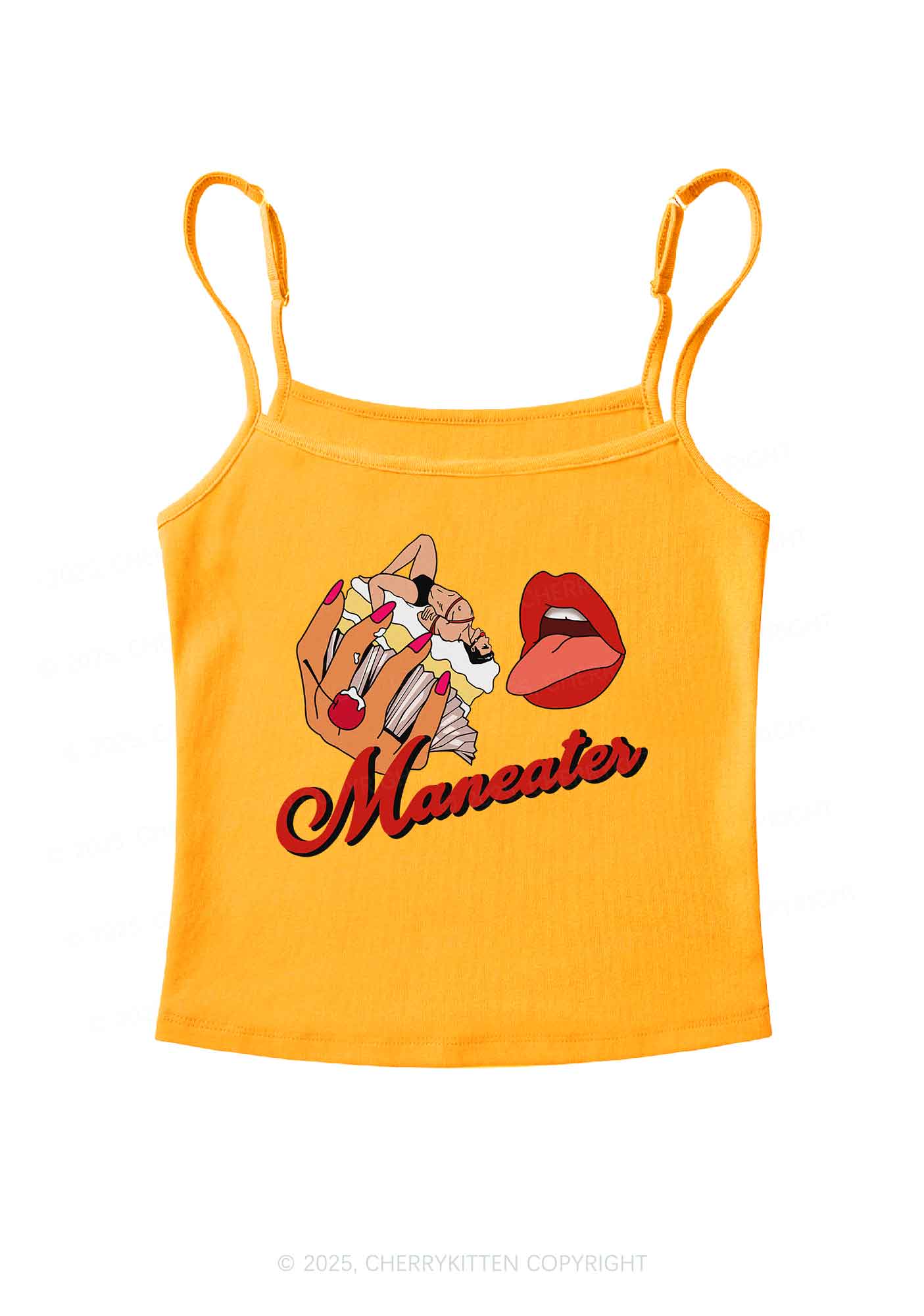 Maneater Mouth Y2K Spaghetti Strap Cami Cherrykitten - Image 6