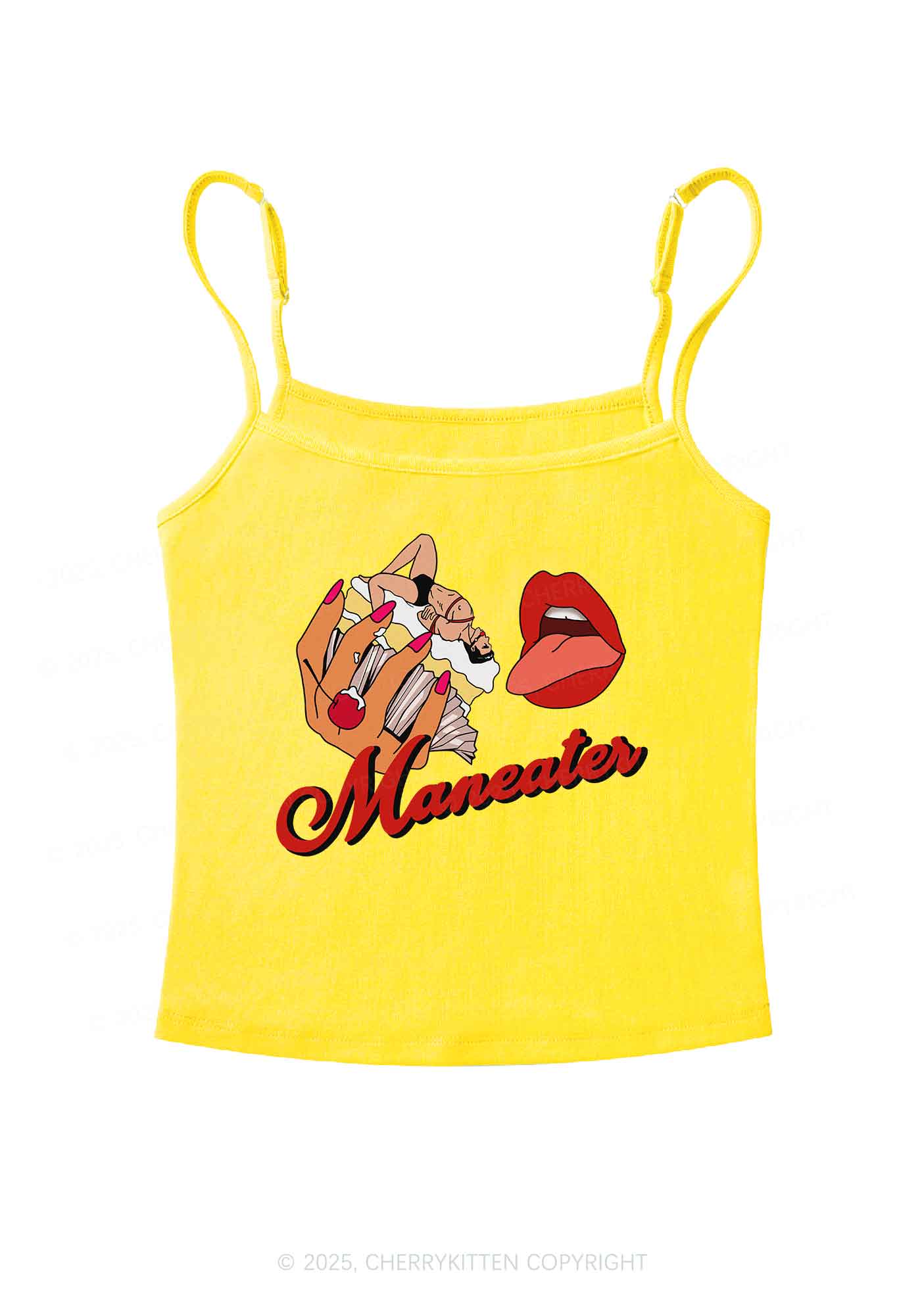 Maneater Mouth Y2K Spaghetti Strap Cami Cherrykitten - Image 7