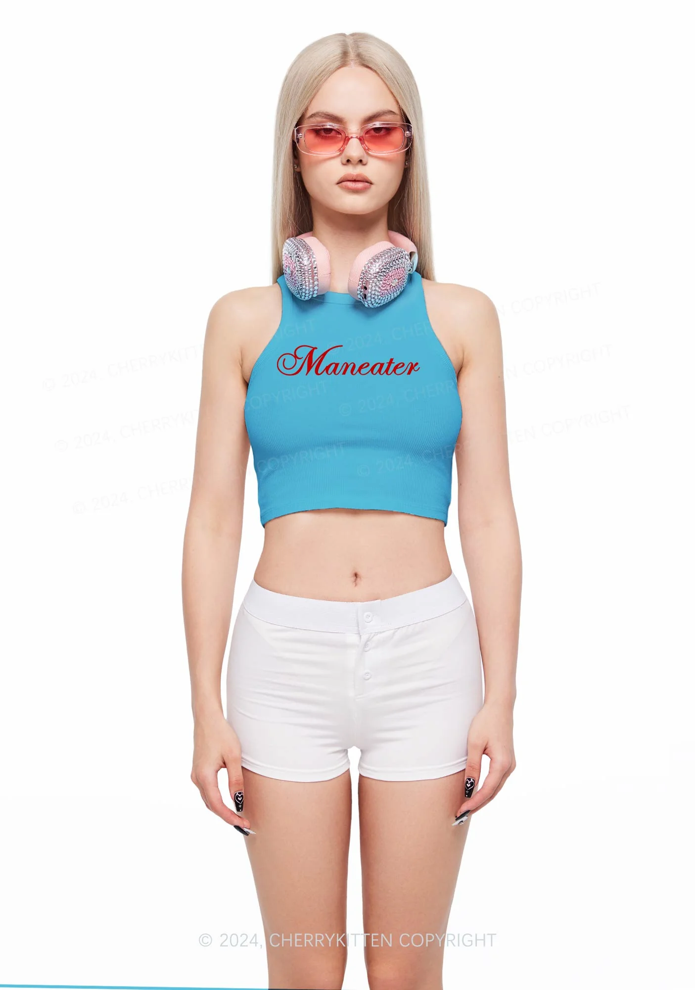 Maneater Y2K Crop Tank Top Cherrykitten - Image 3