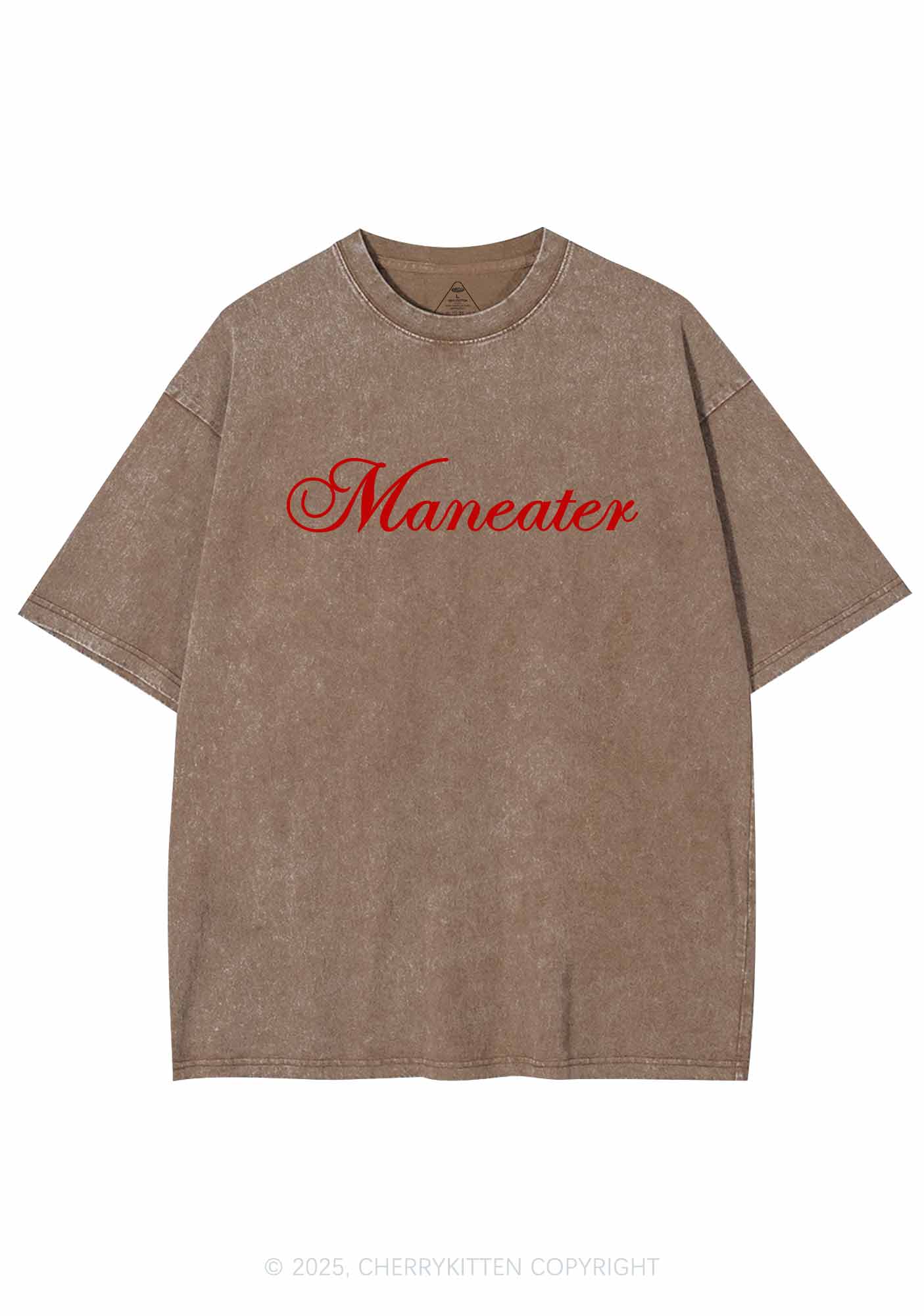 Maneater Y2K Shirts Washed Tee Cherrykitten - Image 7