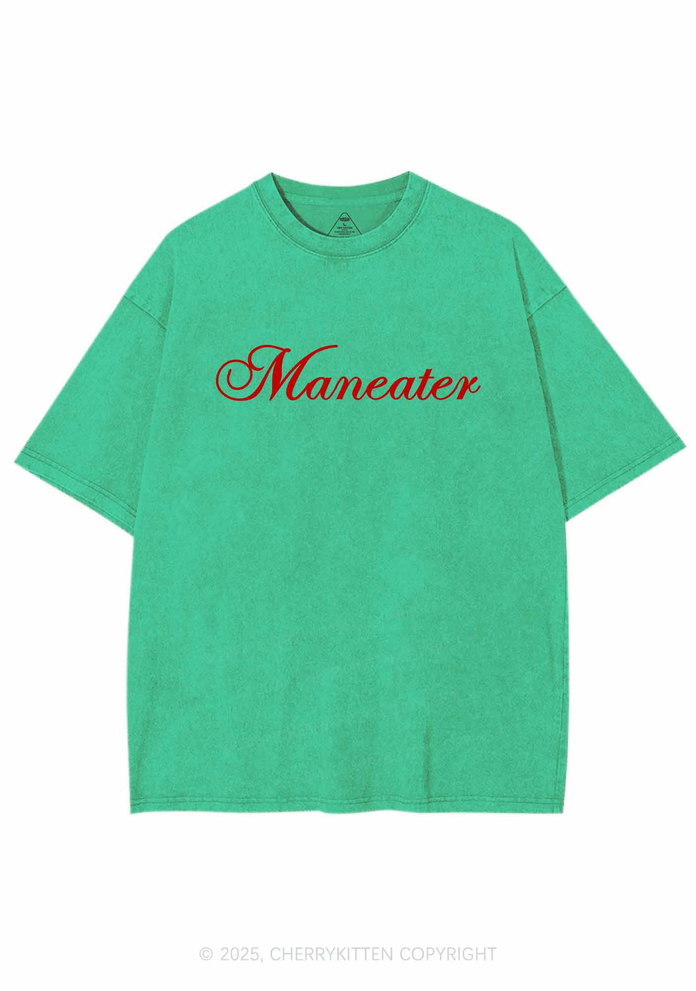 Maneater Y2K Shirts Washed Tee Cherrykitten - Image 8