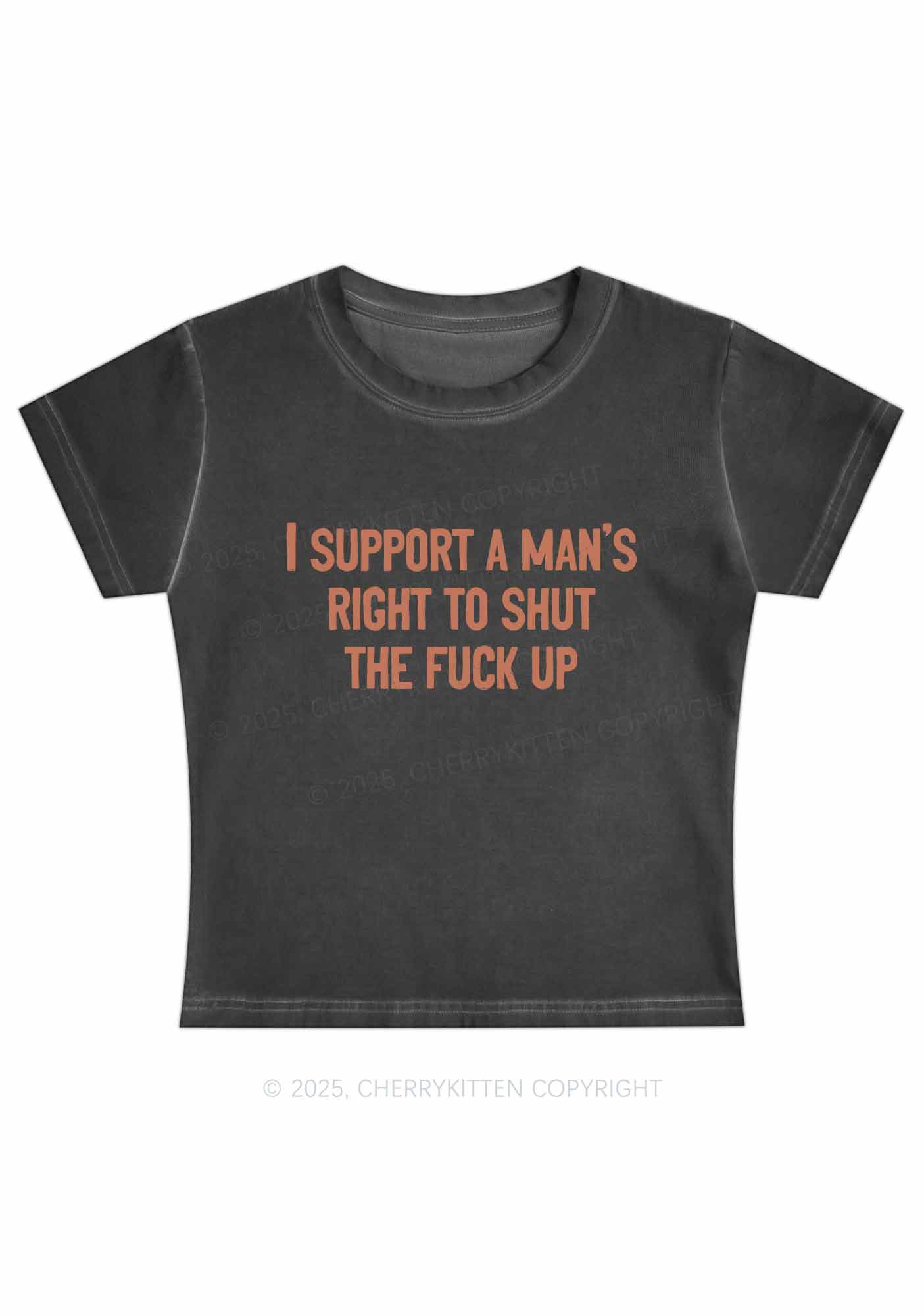 Mans Right Shxt Up Y2K Vintage Classic Tee Cherrykitten - Image 2